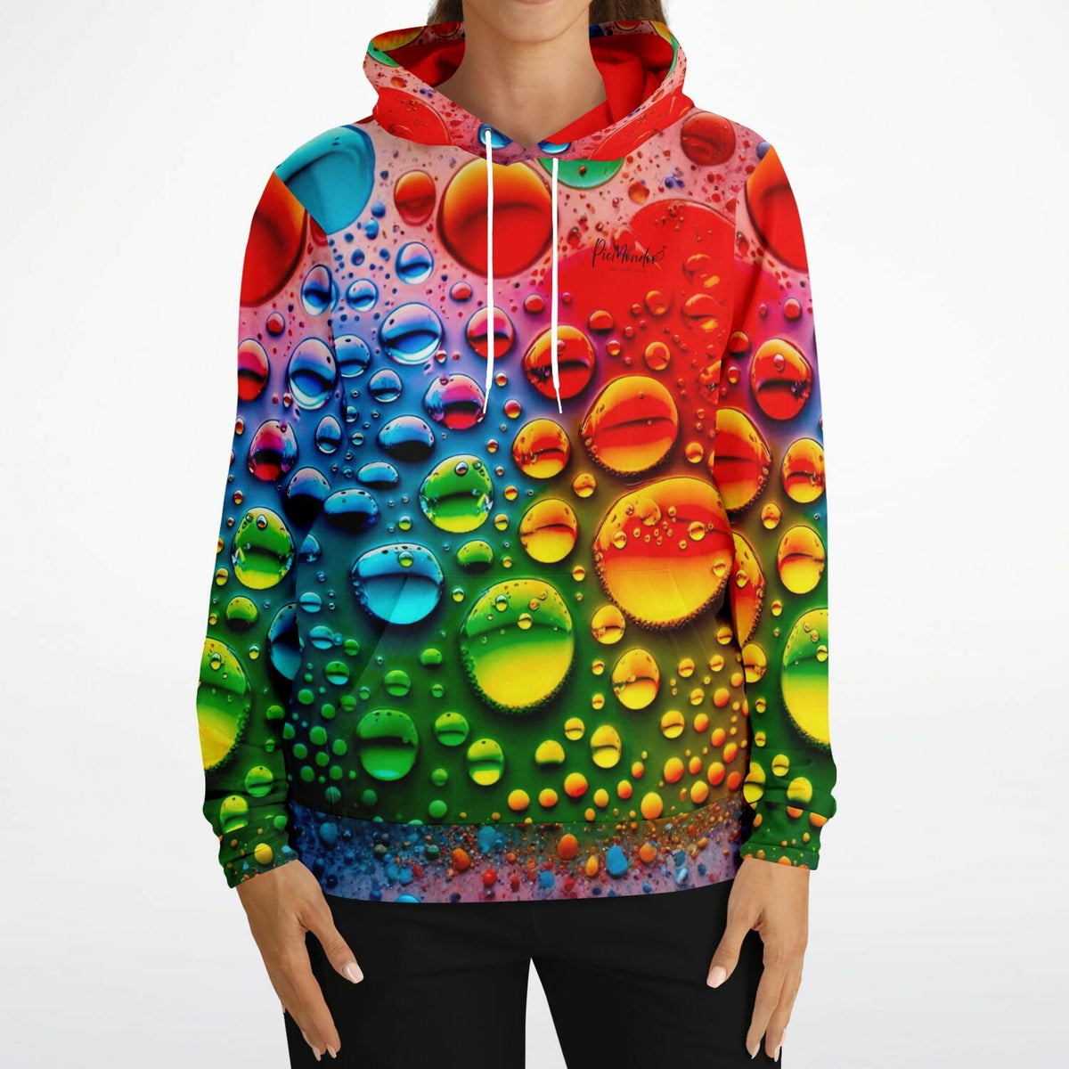 Bunter Dreamer Hoodie mit farbenfrohem Wassertropfen-Design im Stil beliebter Diamond Painting Motive