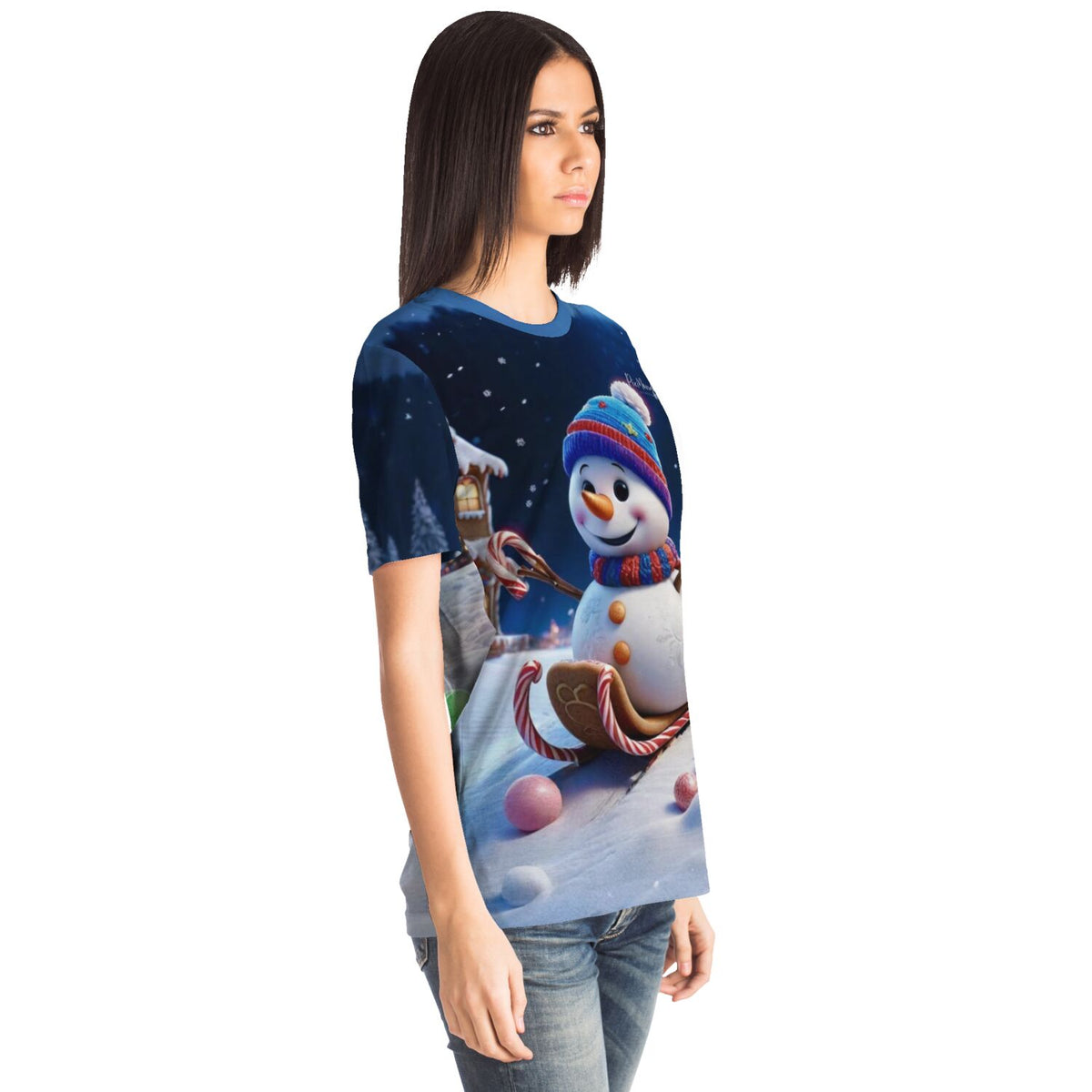 Dreamer T-Shirt mit weihnachtlichem Schneemann-Motiv, perfekt für Fans von Diamond Painting und Malen nach Zahlen Designs.