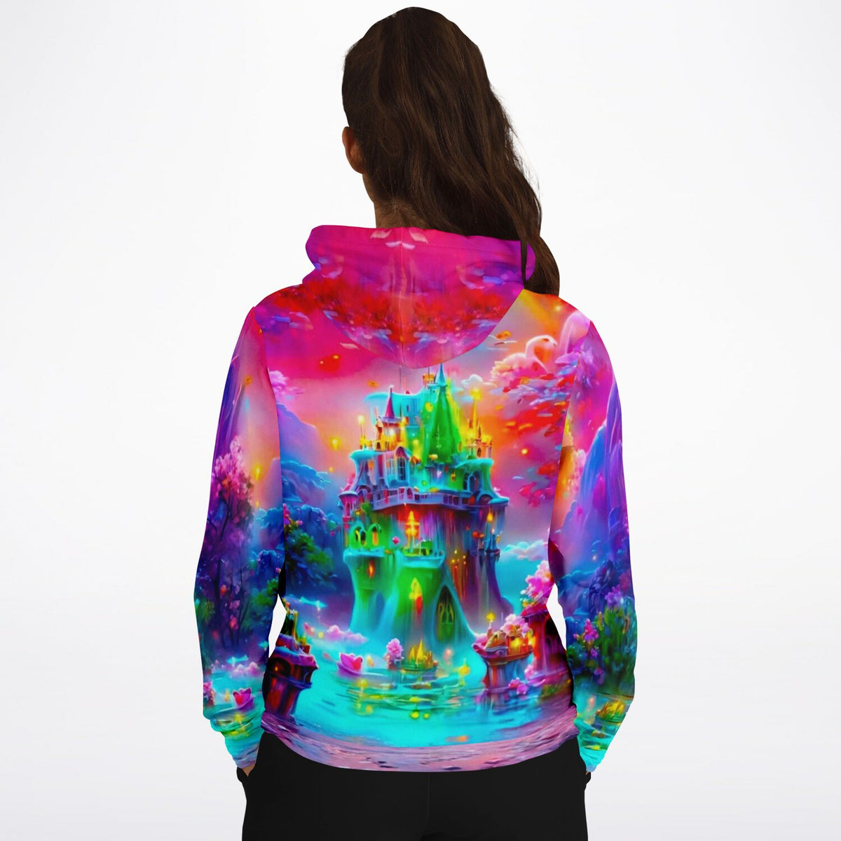 Dreamer Hoodie mit farbenfrohem Fantasie-Schloss Design im Stil unserer Diamond Painting oder Malen nach Zahlen Motive