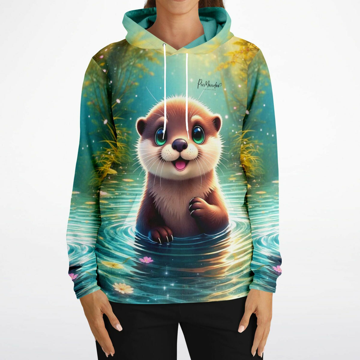 Dreamer Hoodie mit niedlichem Otter-Motiv – perfekt für Fans von Diamond Painting und kreativen Designs von Picmondoo.