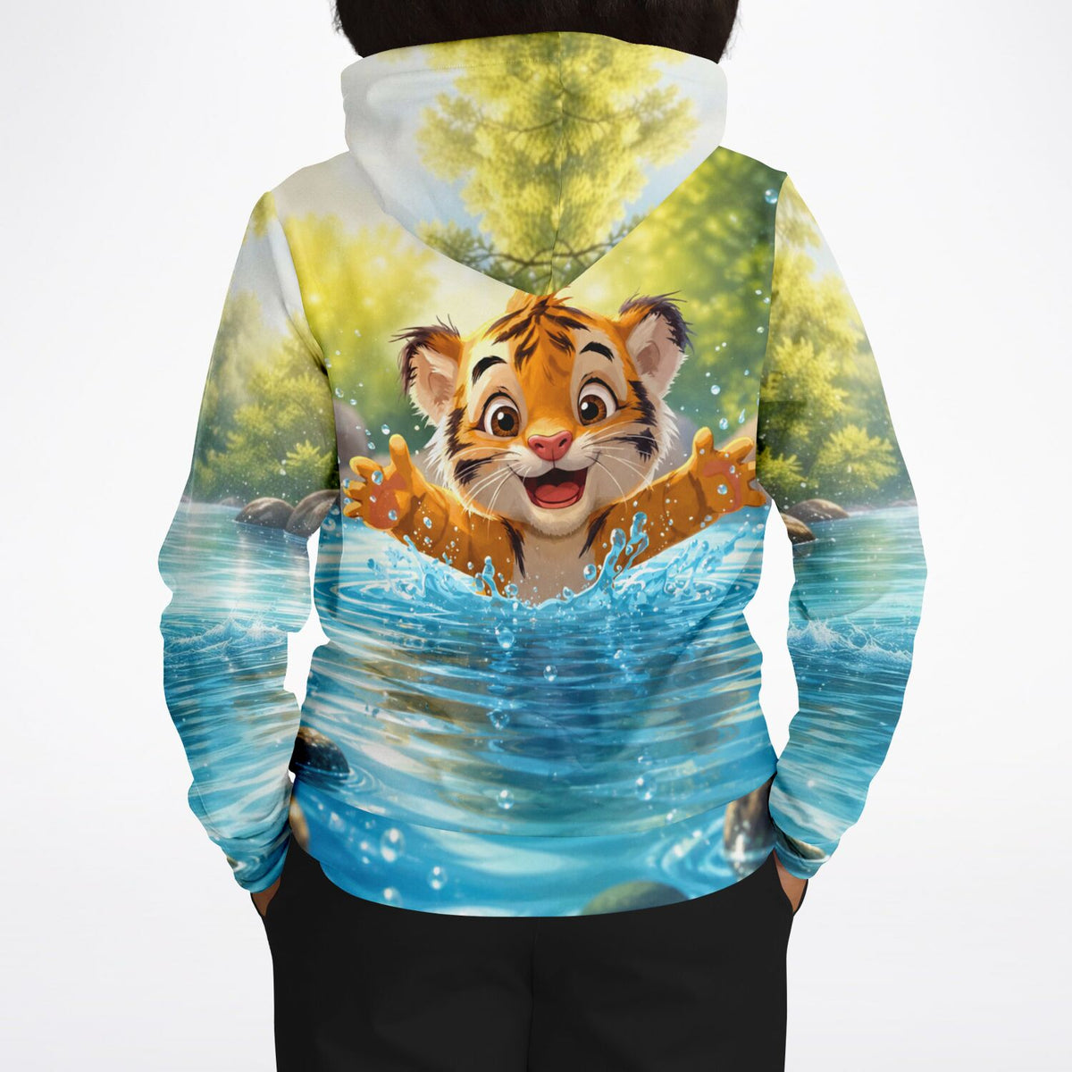 Dreamer Hoodie mit Tiger-Motiv Platsch ins Glück – ideal für Fans von Diamond Painting und Malen nach Zahlen