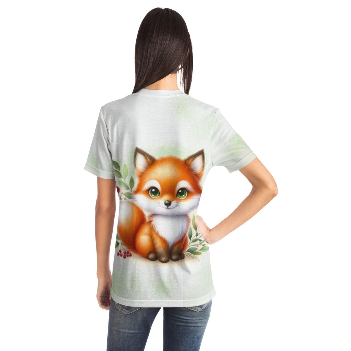 Weißes Dreamer T-Shirt mit niedlichem Freddy Füchschen Motiv, perfekt für Fans von Malen nach Zahlen und Diamond Painting