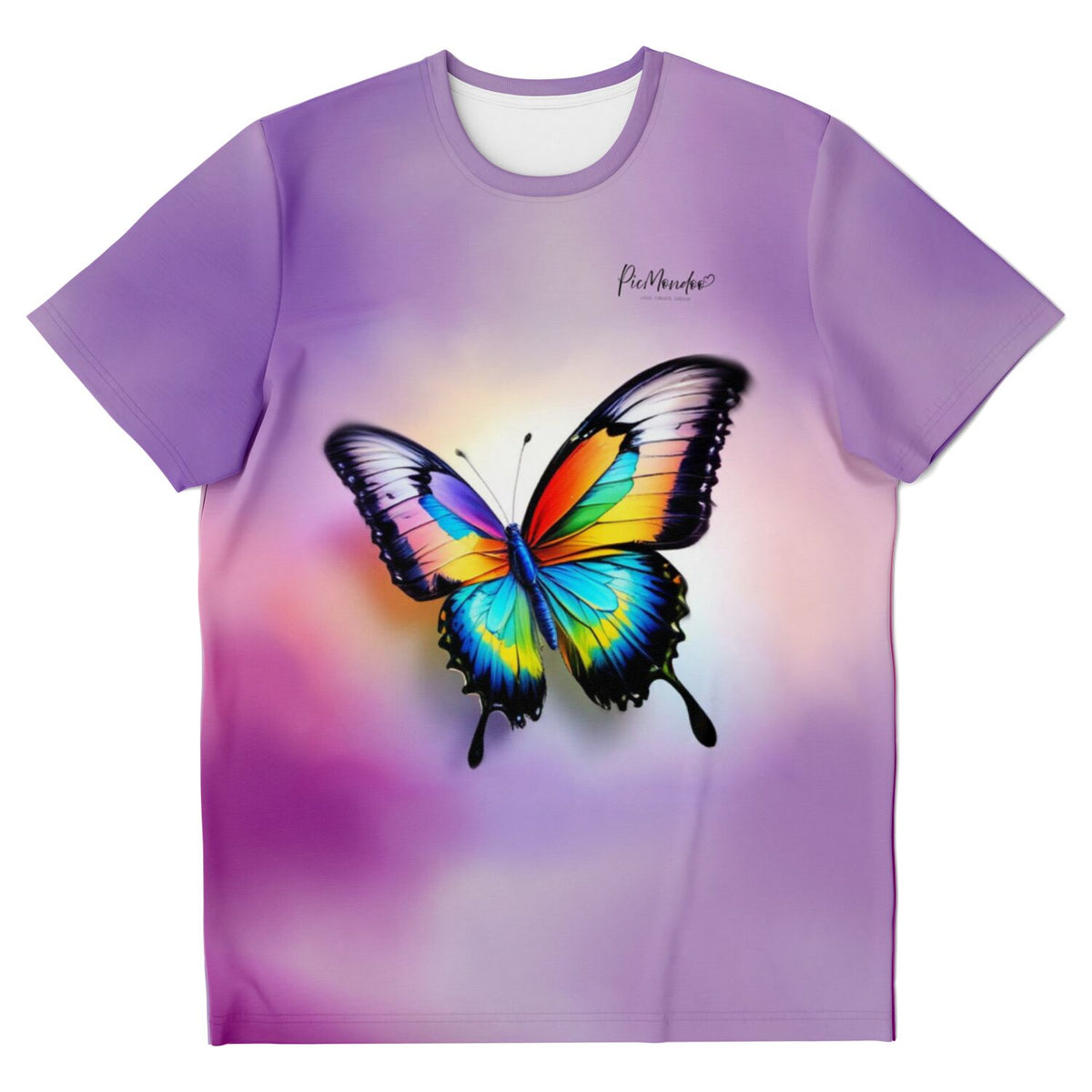 Lilafarbenes Dreamer T-Shirt mit buntem Schmetterlingsmotiv, ideal für Fans von Diamond Painting und Malen nach Zahlen