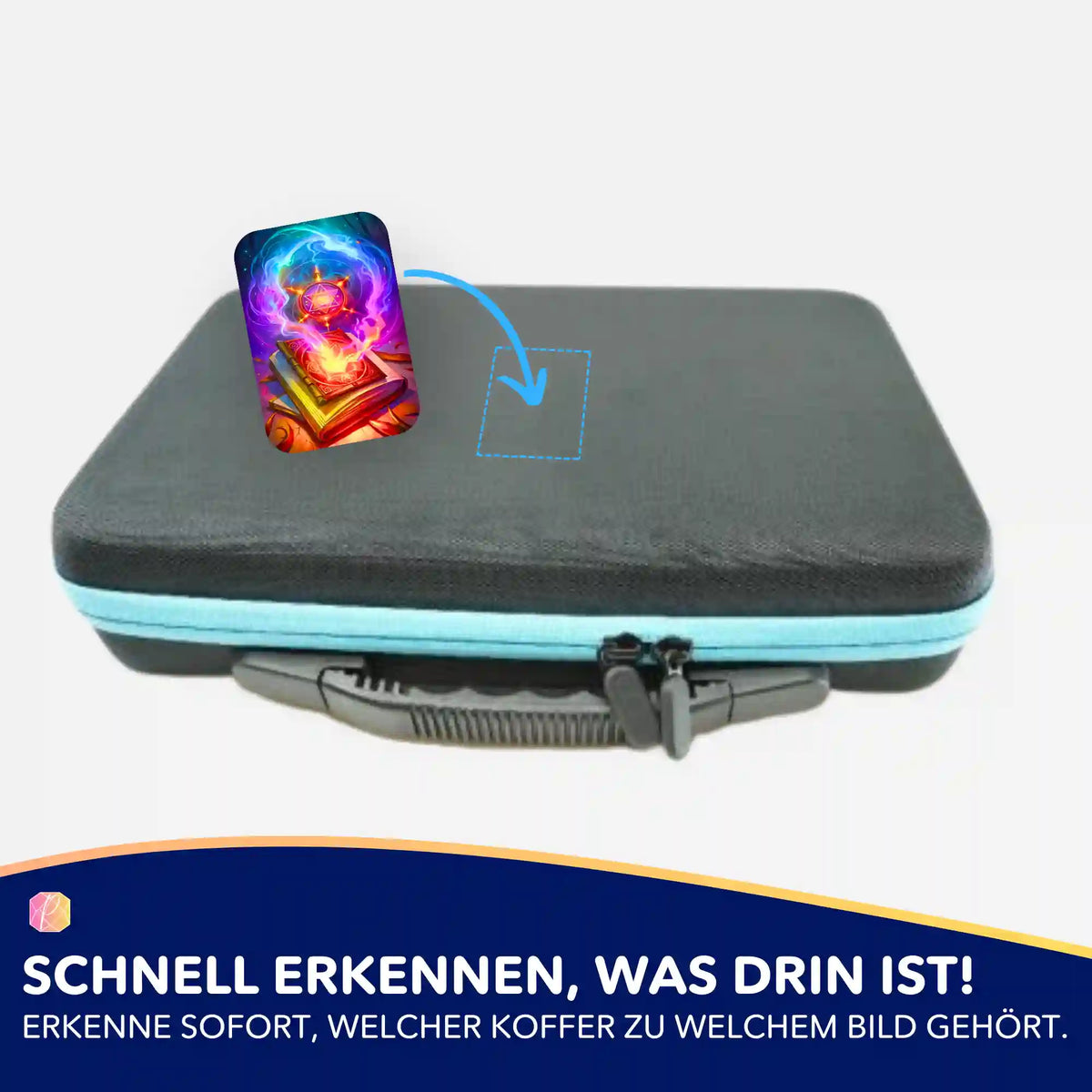 Hexenkünste Aufkleber-Set für Diamond Painting Zubehörkoffer zur Organisation der Diamanten Painting Motiv-Sammlung