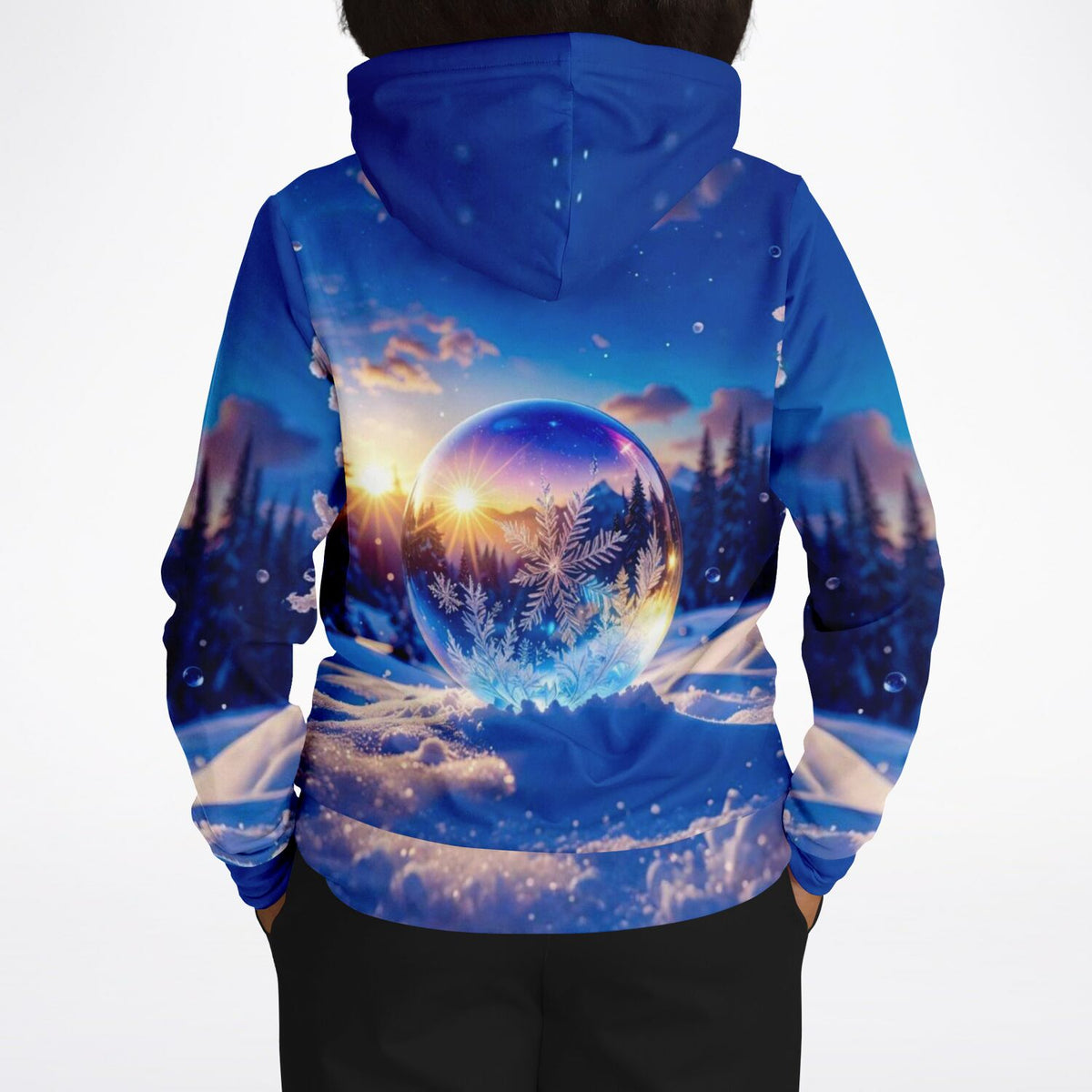 Dreamer Hoodie Kristallwelt mit Winter-Motiv, perfekt für Fans von Diamond Painting und Malen nach Zahlen Kunst.