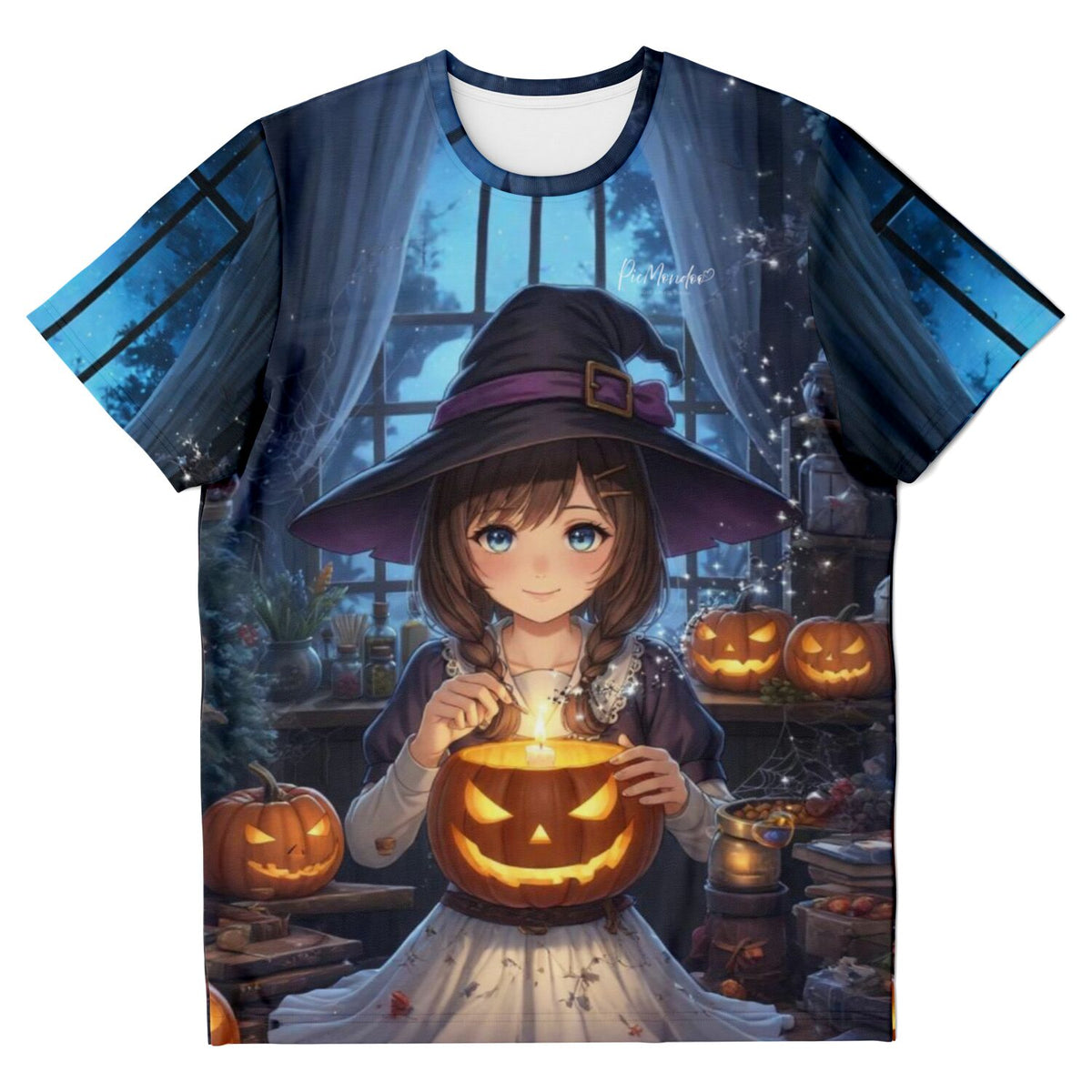 T-Shirt mit Little Sabrina Hexe Motiv im Stil von Diamond Painting und Malen nach Zahlen Kunstwerken