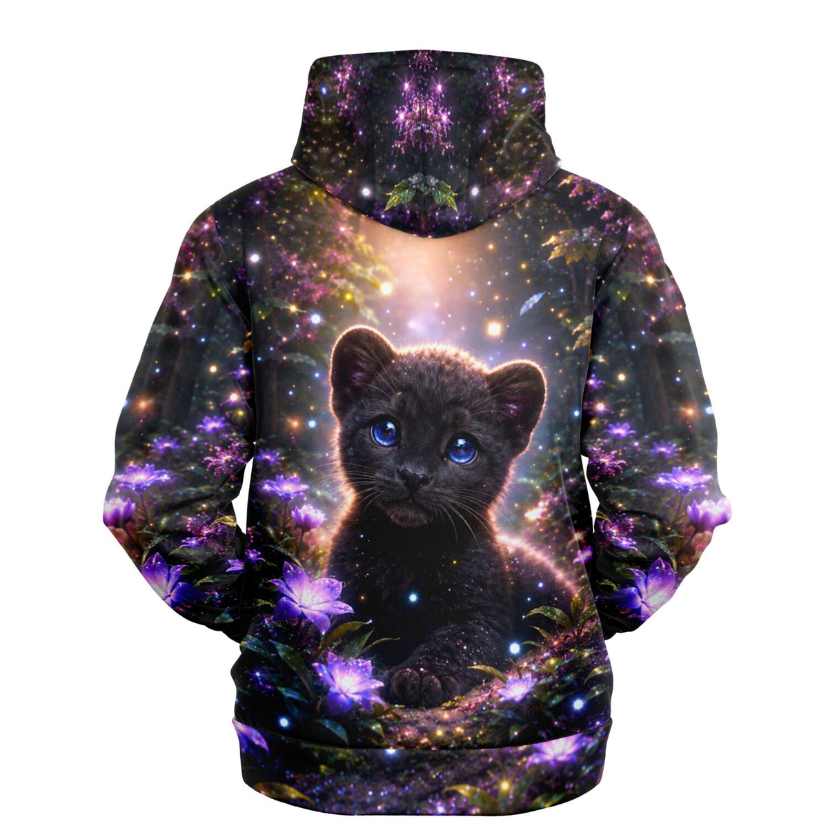 Dreamer Hoodie mit magischem Panther-Motiv im Zauberwald, ideal für Fans von Diamond Painting und Kunstmotiven.