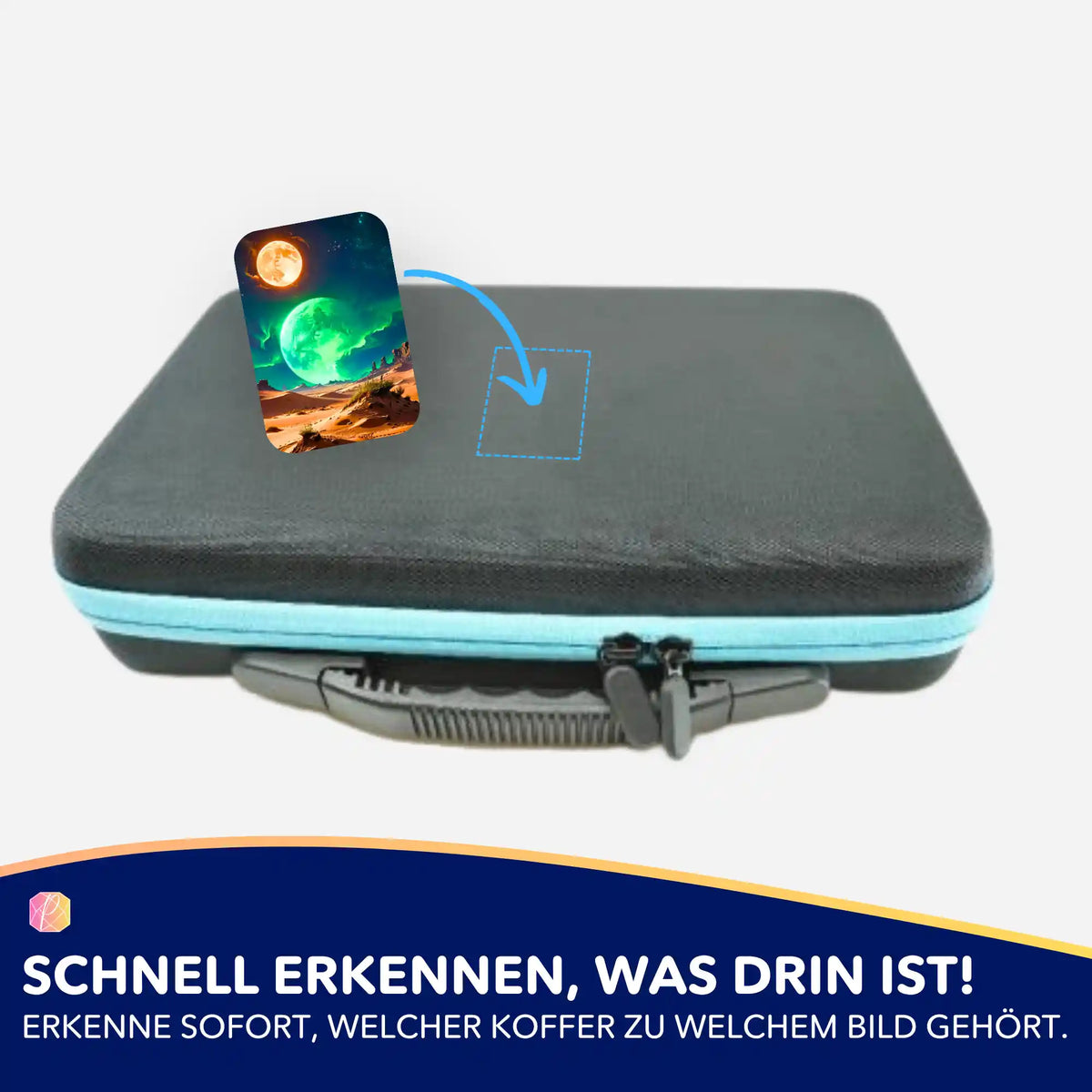Picmondoo Sticker-Set für Diamond Painting Koffer zur Organisation von DIY-Bastelsets mit Finsternis-Motiv
