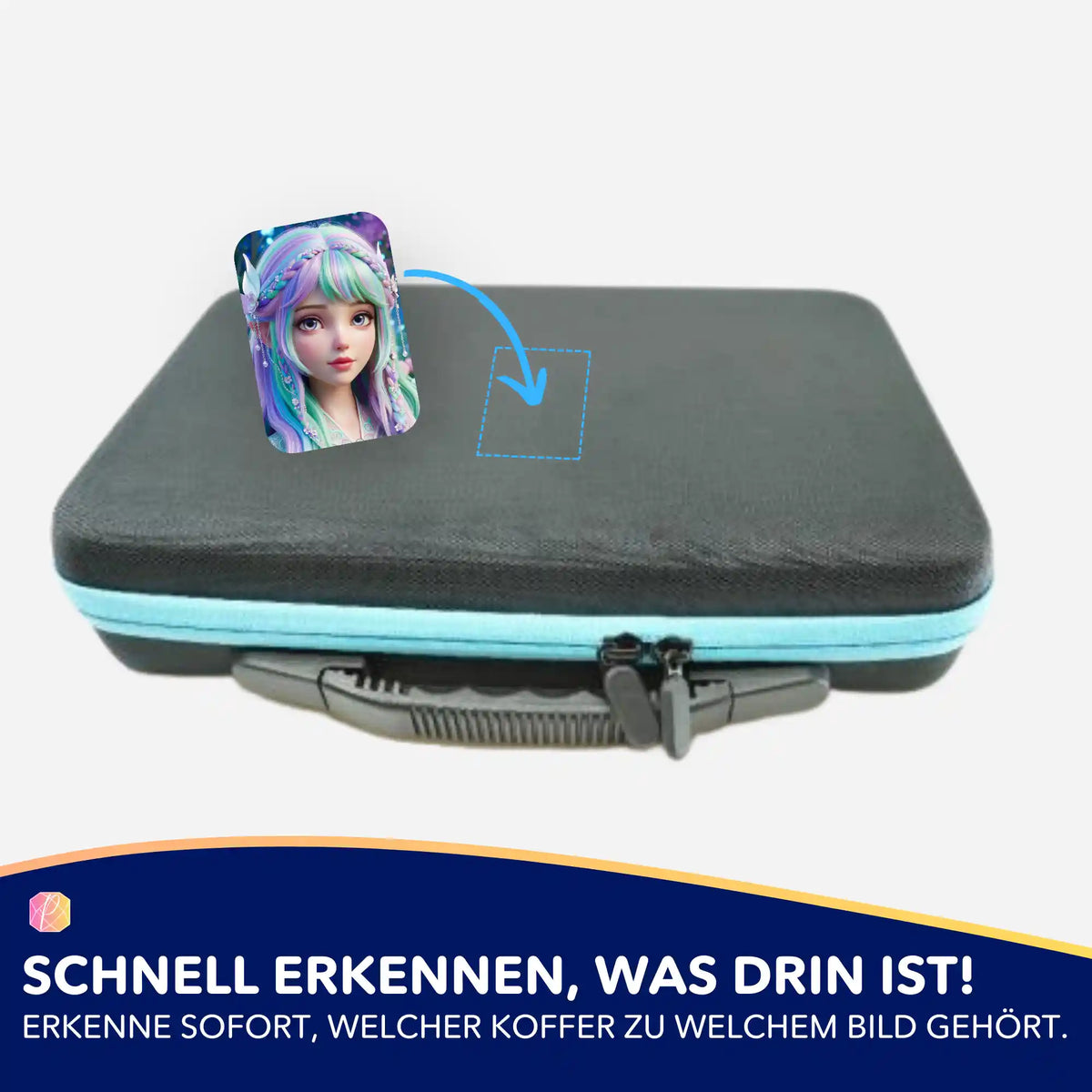Feenprinzessin Elara Aufkleber für Diamond Painting Koffer zur Kennzeichnung deines Zubehörs