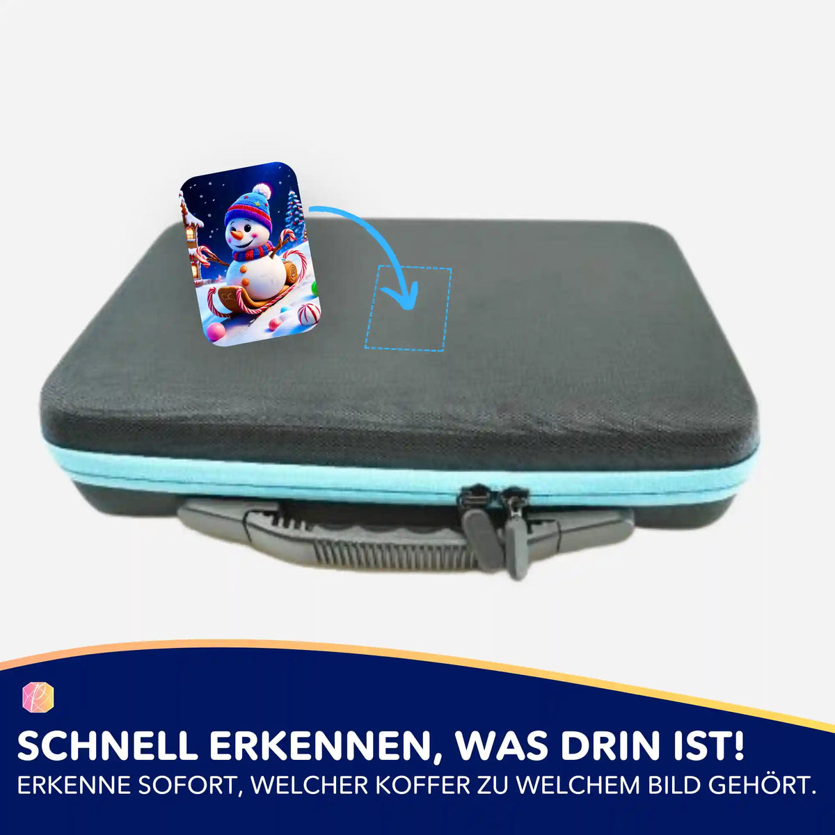 Picmondoo Diamond Painting Sticker Sweet Schlittenfahrt zur Beschriftung des Zubehörkoffers