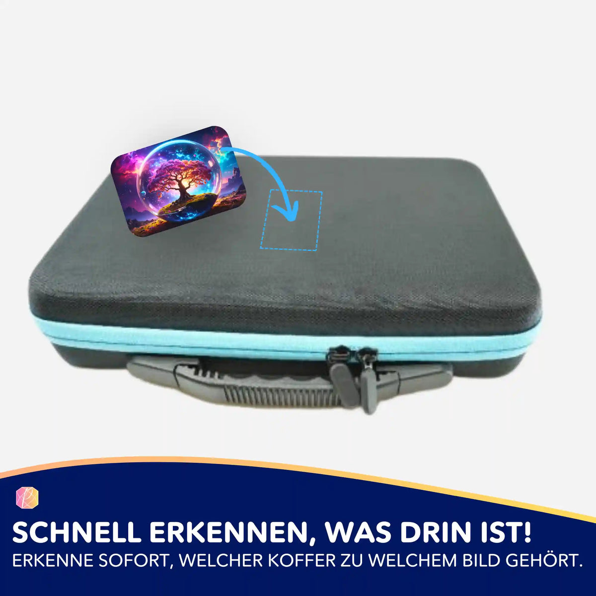 Picmondoo Diamond Painting Aufkleber zur Beschriftung von Zubehör-Koffern für organisierte Diamanten Painting Sets