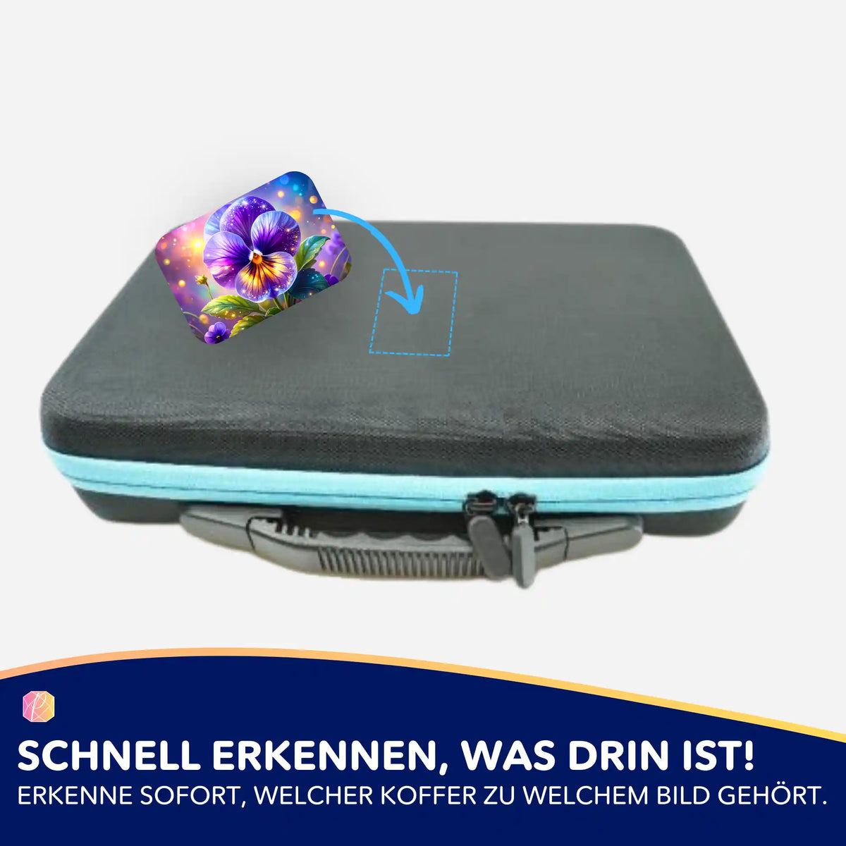 Picmondoo Sternenveilchen Sticker zur Kennzeichnung von Diamond Painting Koffern für mehr Ordnung im DIY-Hobby