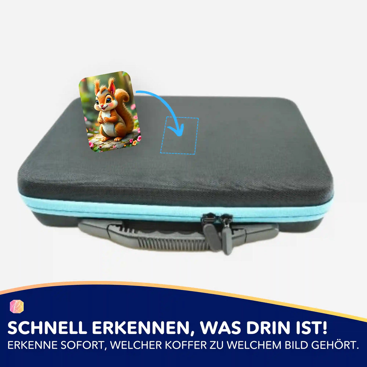 Elvis Eichhörnchen Aufkleber für Diamond Painting Koffer zur Organisation von Zubehör und Bastelsets