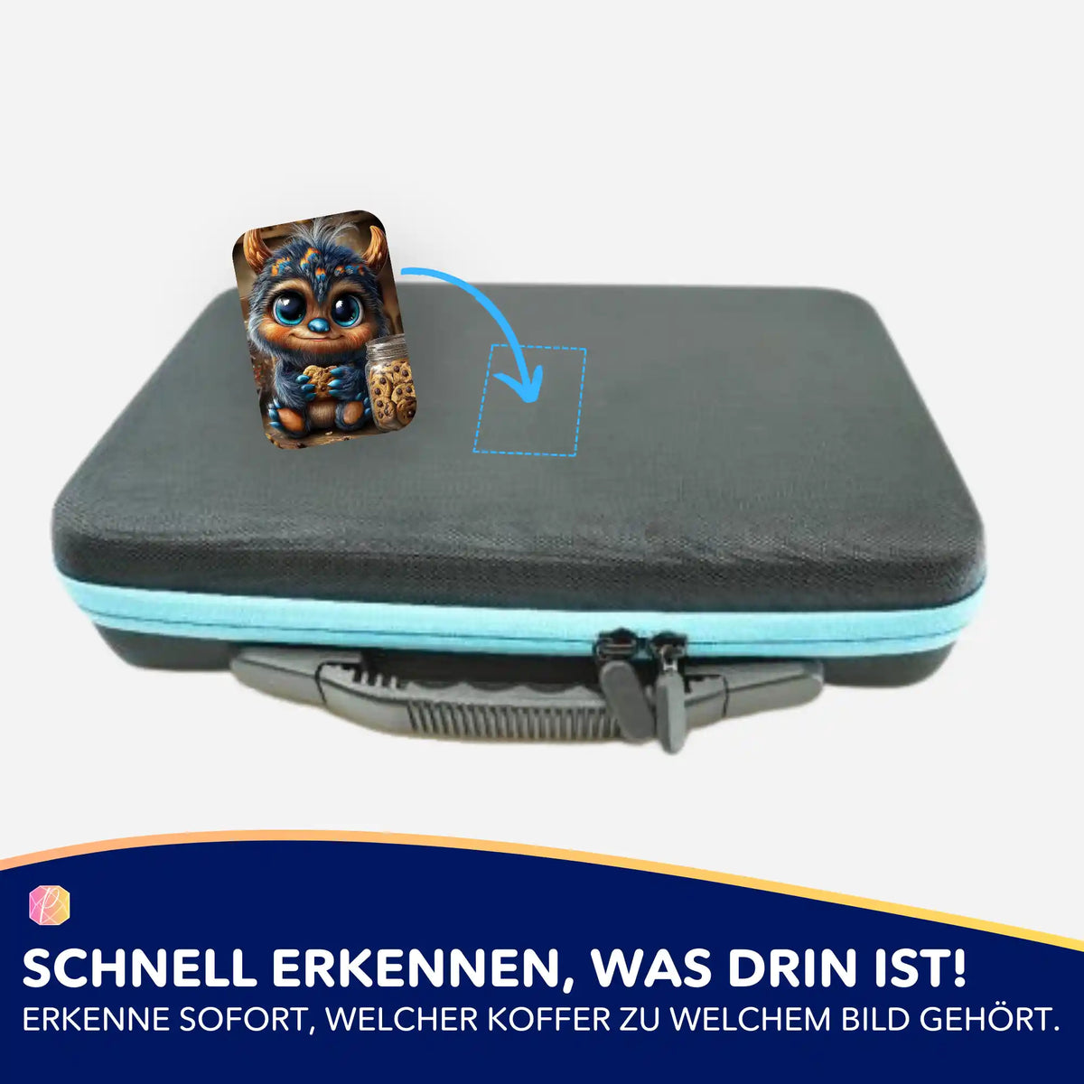 Picmondoo Sticker-Set Die Keksfrage zur Organisation von Diamond Painting Koffern und Zubehör