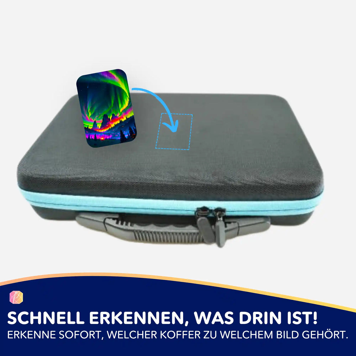 Picmondoo Diamond Painting Aufkleber zur Beschriftung von Zubehör-Koffern für mehr Ordnung bei Hobby-Projekten