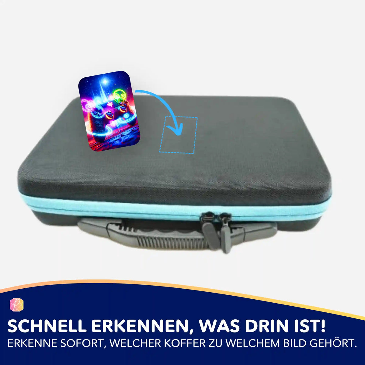 Gamer Universum Aufkleber für Diamond Painting Koffer zur Organisation von Zubehör und Malen nach Zahlen Sets