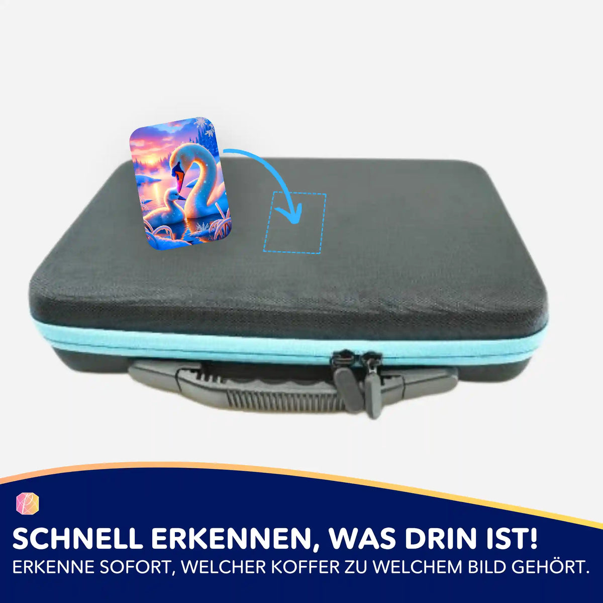 Picmondoo Sticker für Diamond Painting Aufbewahrungskoffer zur Organisation deiner Malen nach Zahlen Motive