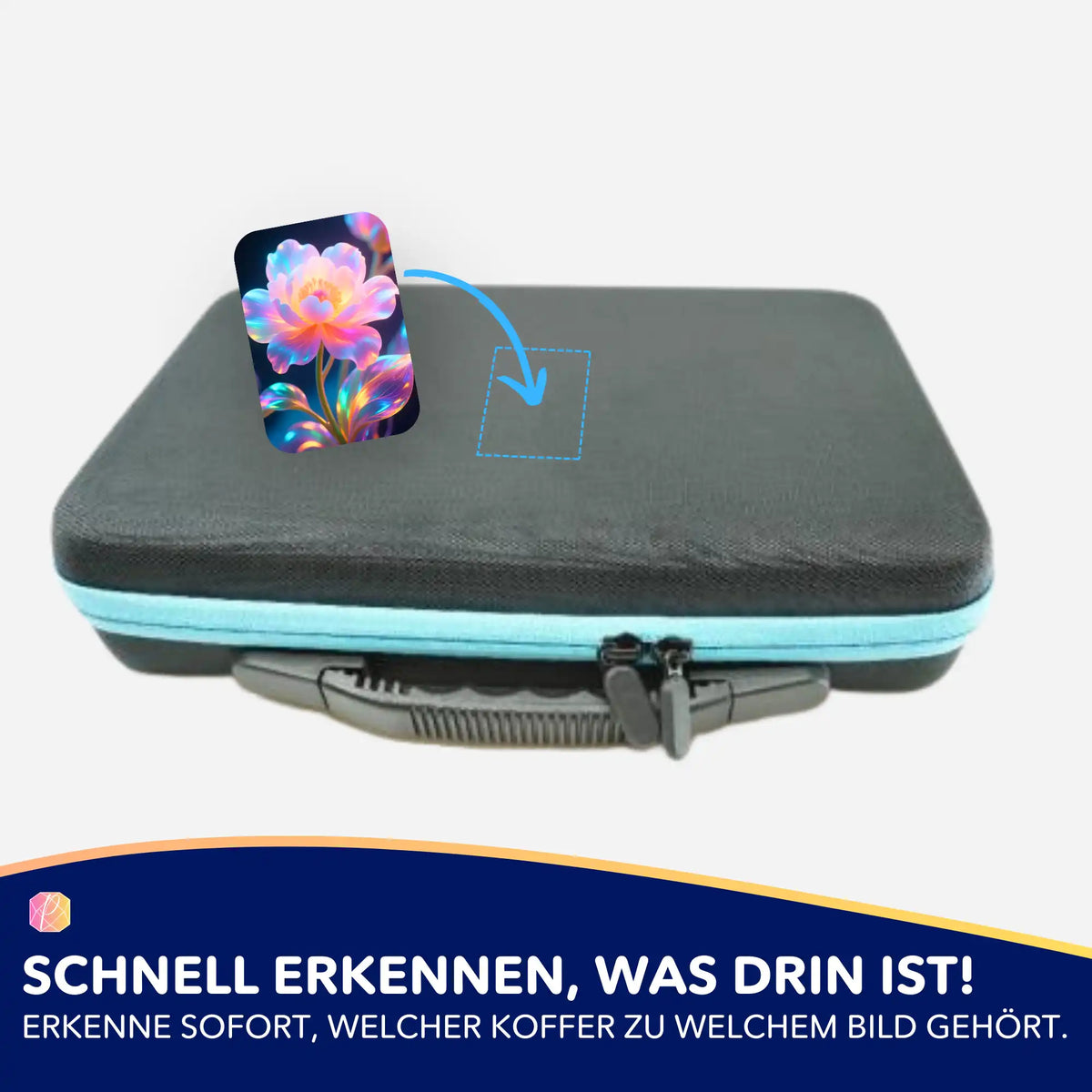 5er-Set Aufkleber zur Organisation von Diamond Painting Zubehör und Koffern für kreative Hobby-Motive