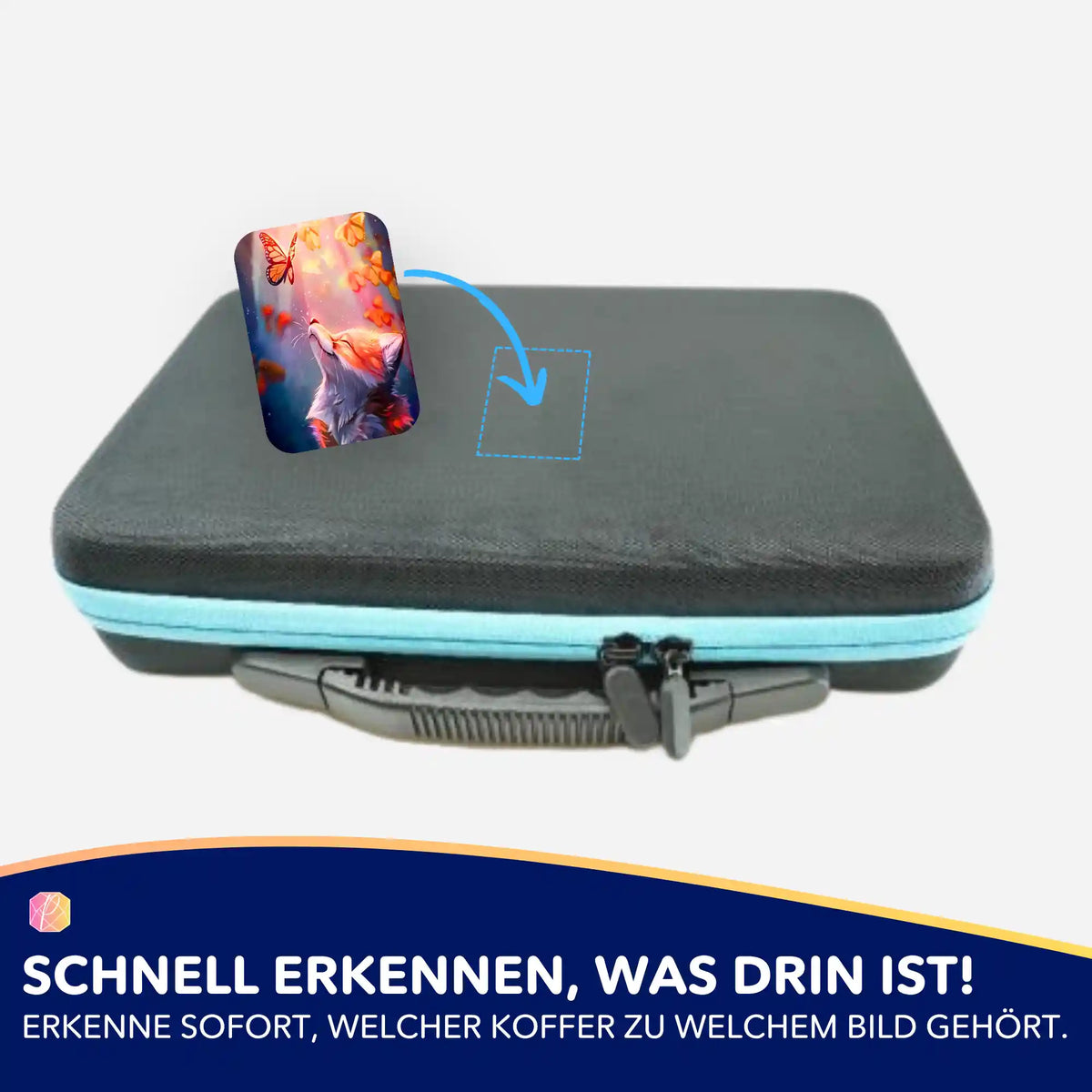 Picmondoo Fuchs-Sticker zur Beschriftung von Diamond Painting Zubehörkoffern für mehr Ordnung bei Deko-Projekten