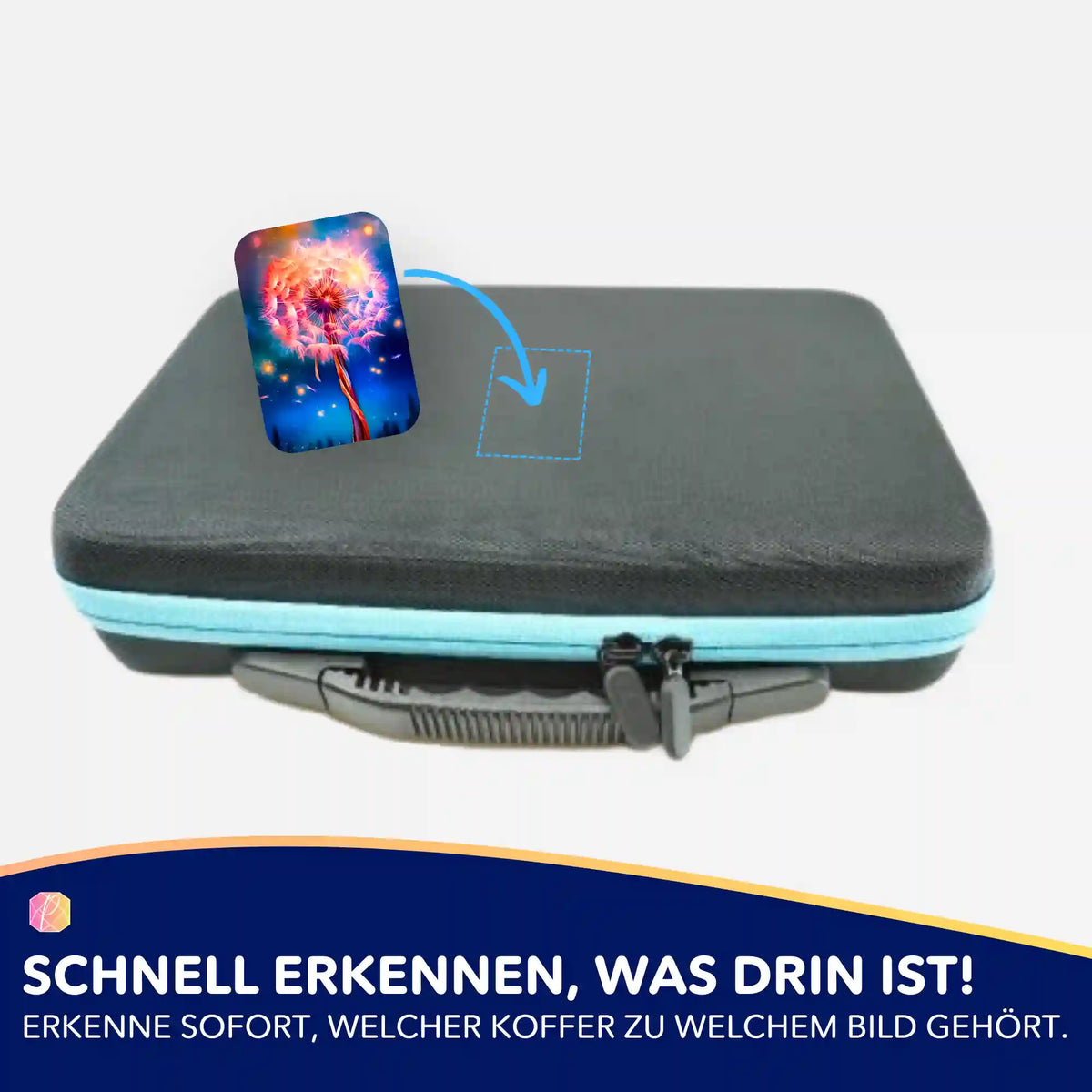 Picmondoo 5er-Set Aufkleber zur Organisation von Diamond Painting Zubehör mit Motiv Fly away by Night für Aufbewahrungskoffer