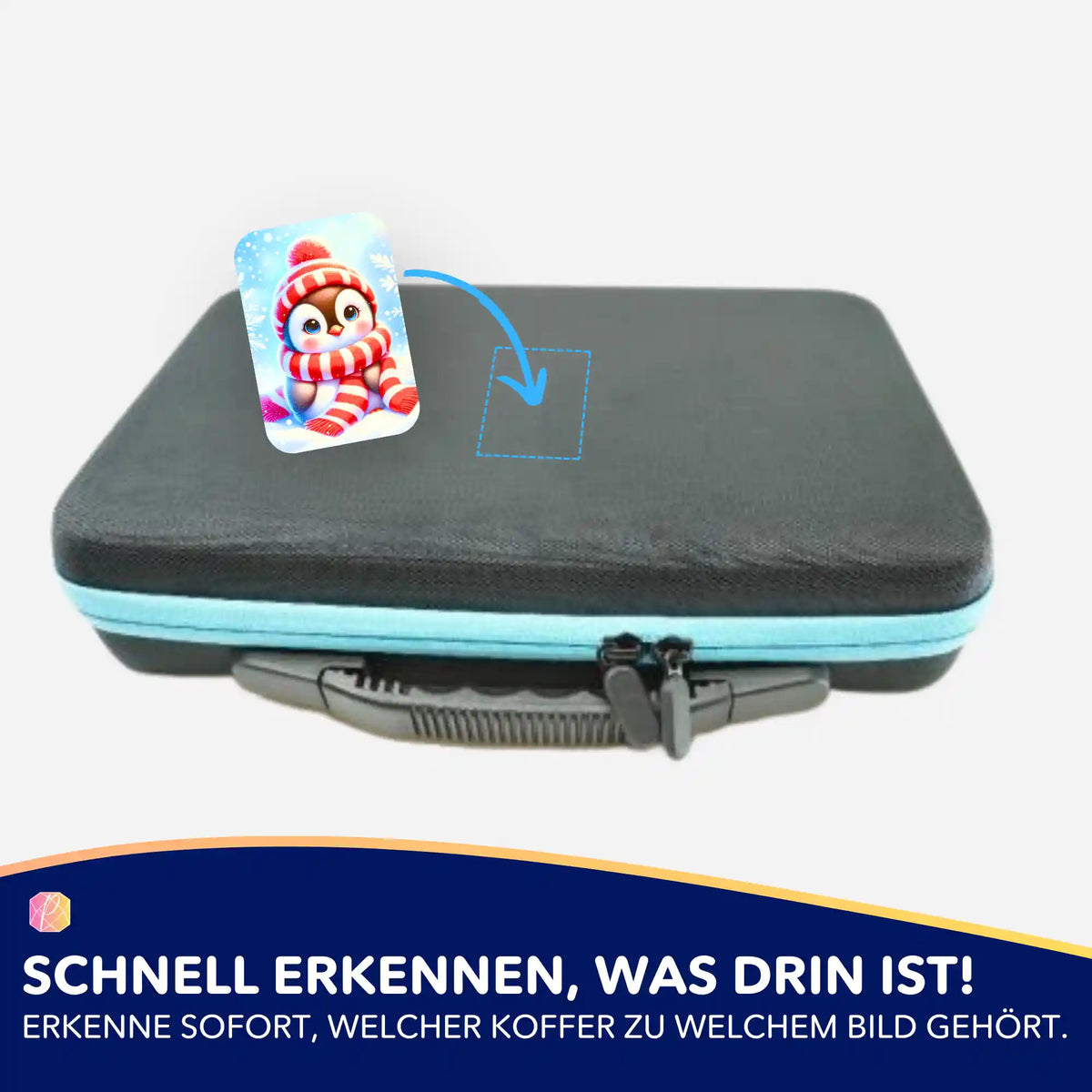 Picmondoo Pinguin-Aufkleber zur Organisation von Diamond Painting Koffern und Zubehörsets