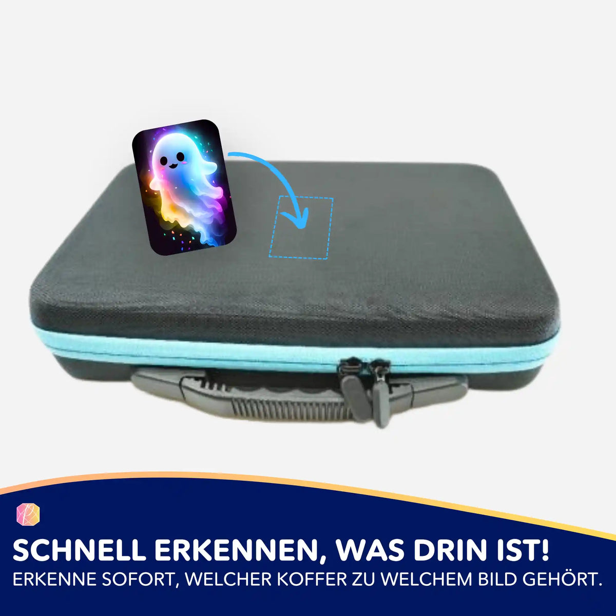5er-Set Aufkleber Kleines Gespenst zur Organisation von Diamond Painting Zubehör und Koffern