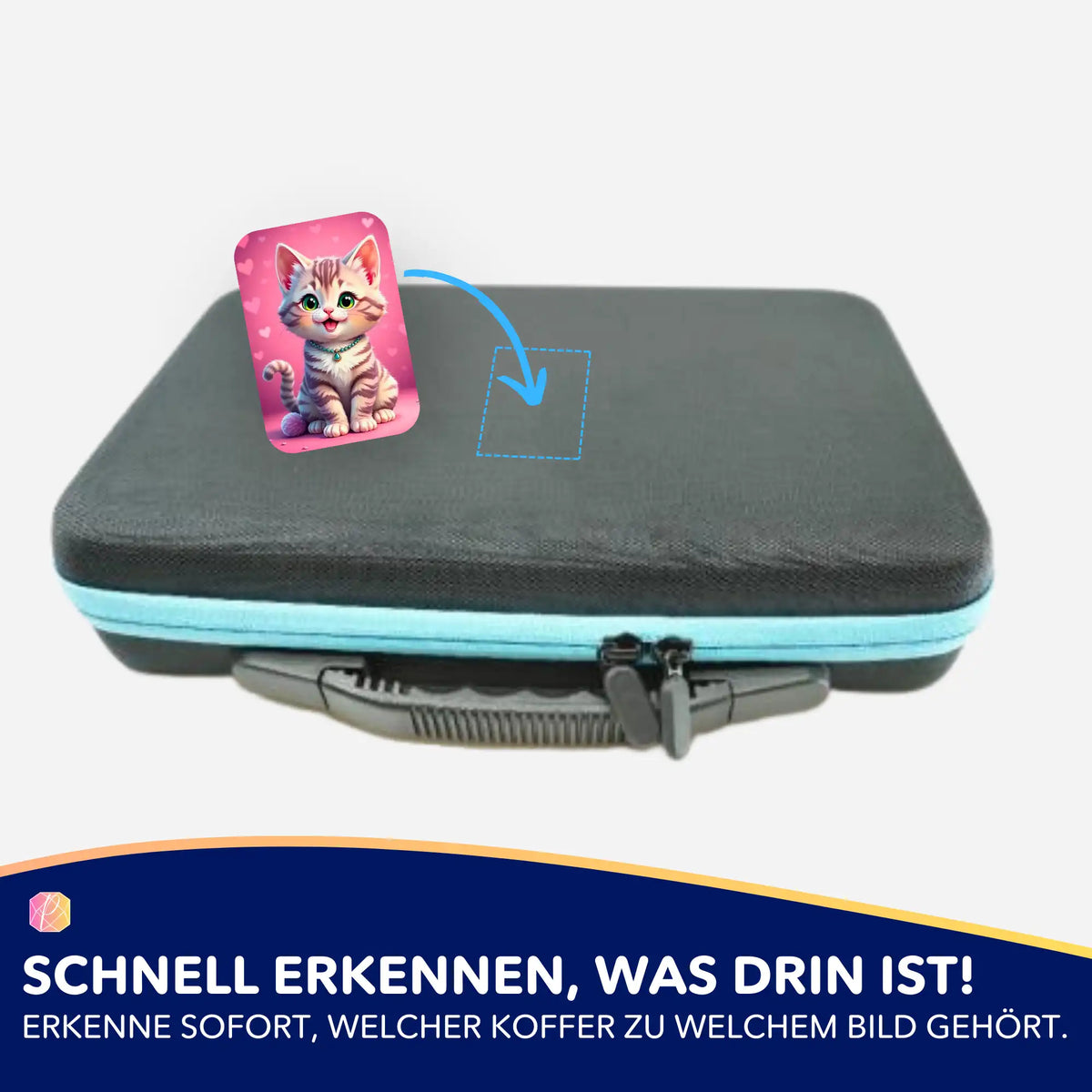 Pippa Katzen-Sticker zur Organisation von Diamond Painting Koffern und Zubehör für dein Hobby