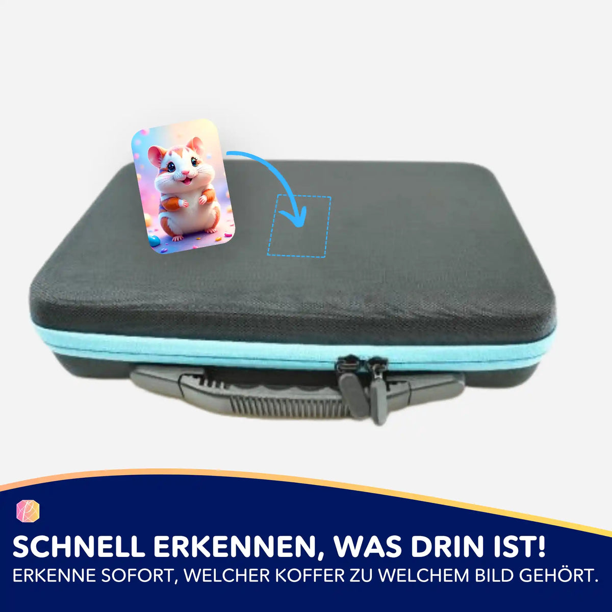 Süßer Hamster Sticker für Diamond Painting Aufbewahrungskoffer zur Organisation von Diamanten Painting Zubehör