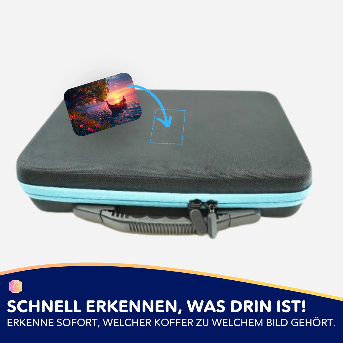 Picmondoo Diamond Painting Aufkleber zur Beschriftung von Zubehör-Koffern für eine bessere Organisation beim Basteln