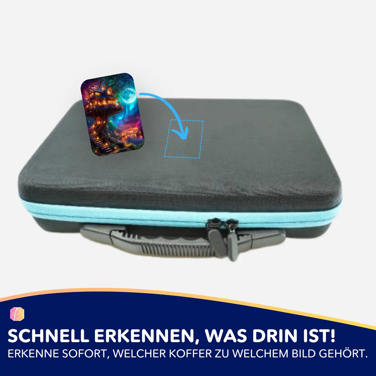 Picmondoo Aufkleber für Diamond Painting Koffer zur Organisation von Diamanten Painting Zubehör und Motiven.
