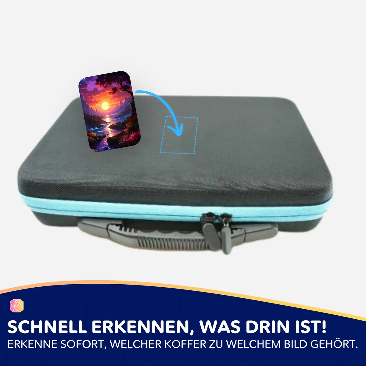 Picmondoo Aufkleber für Diamond Painting Koffer zur Organisation deines Motivs Melodie des Lichts.
