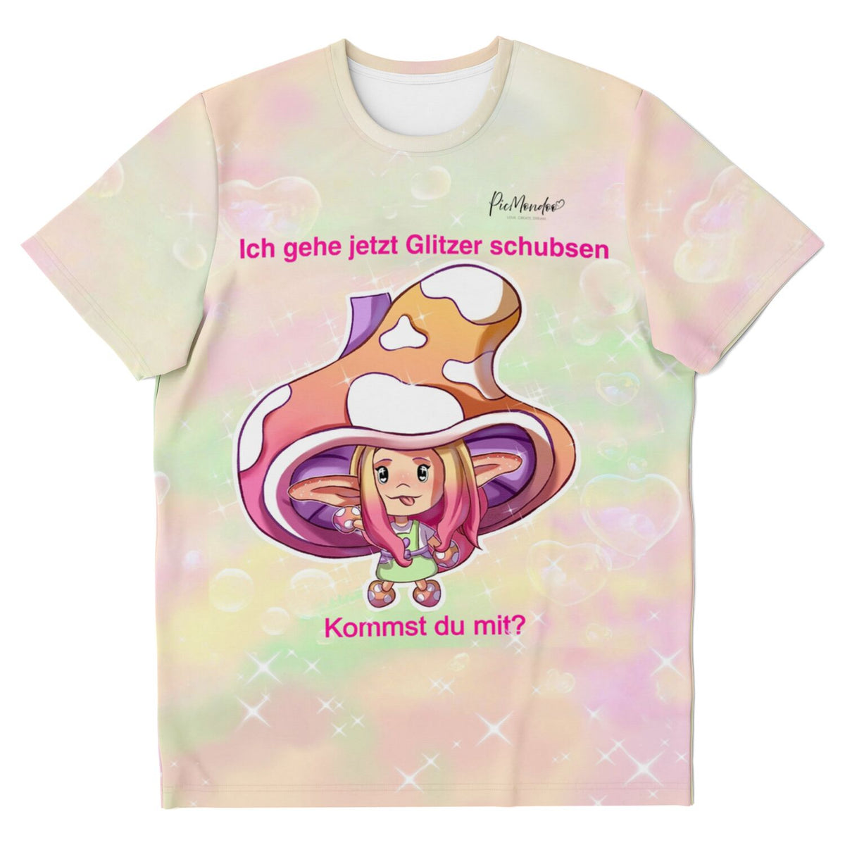 Weißes Dreamer T-Shirt mit Moni Shroomi Motiv für Fans von Diamond Painting und kreativen Malen nach Zahlen Designs