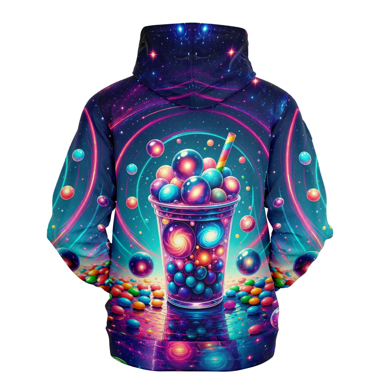 Dreamer Hoodie mit farbenfrohem Bubble Tea Universum Motiv, ideal für Fans von Diamond Painting und kreativen Designs.