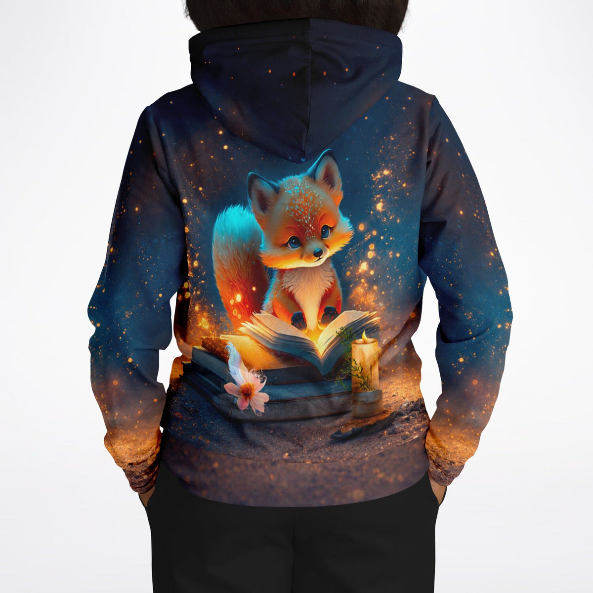 Dreamer Hoodie mit magischem Fuchsmotiv, inspiriert von Diamond Painting Kunstwerken für Fans von Malen nach Zahlen.