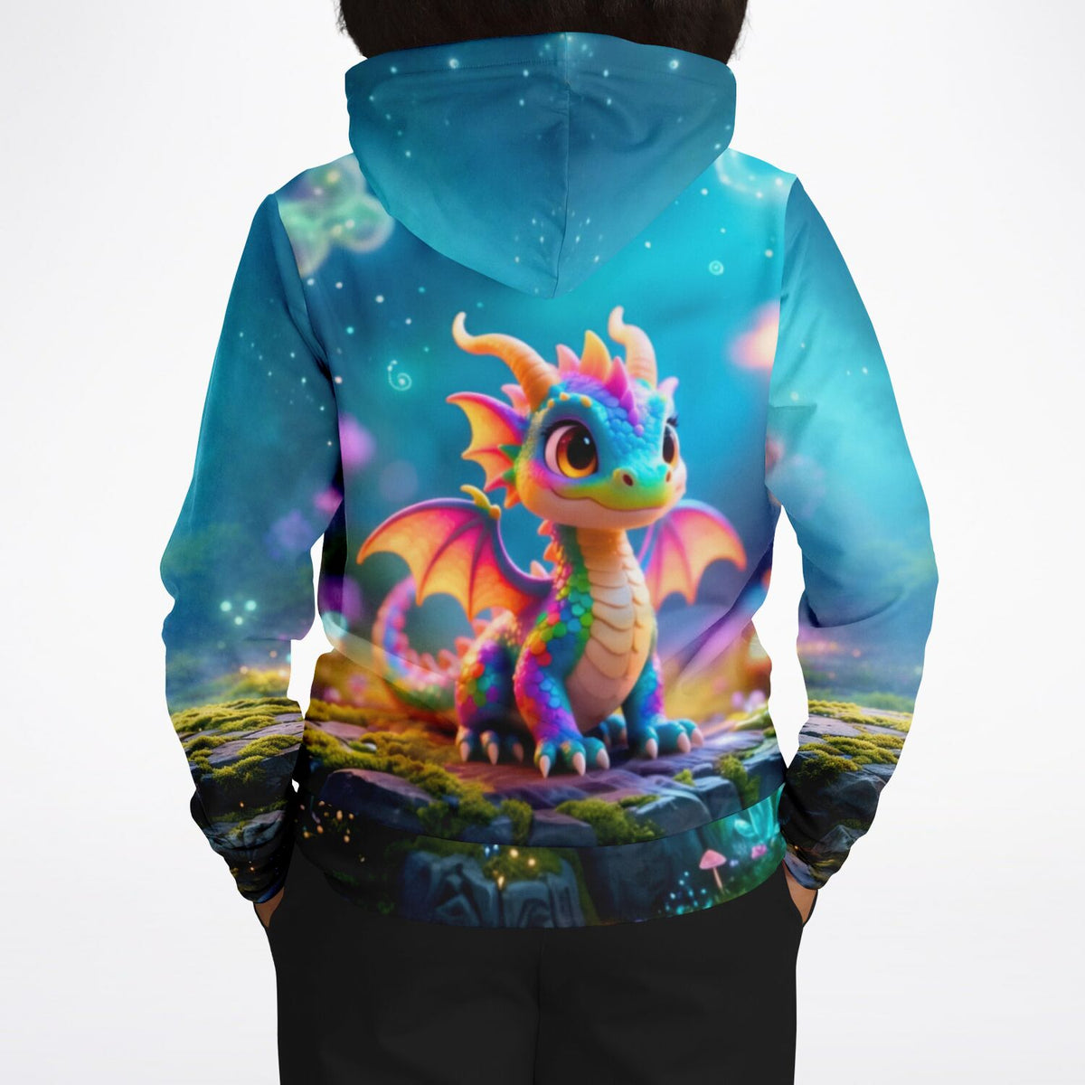 Dreamer Hoodie Rinji mit buntem Drachen-Design, perfekt für Fans von Malen nach Zahlen und kreativen DIY-Motiven