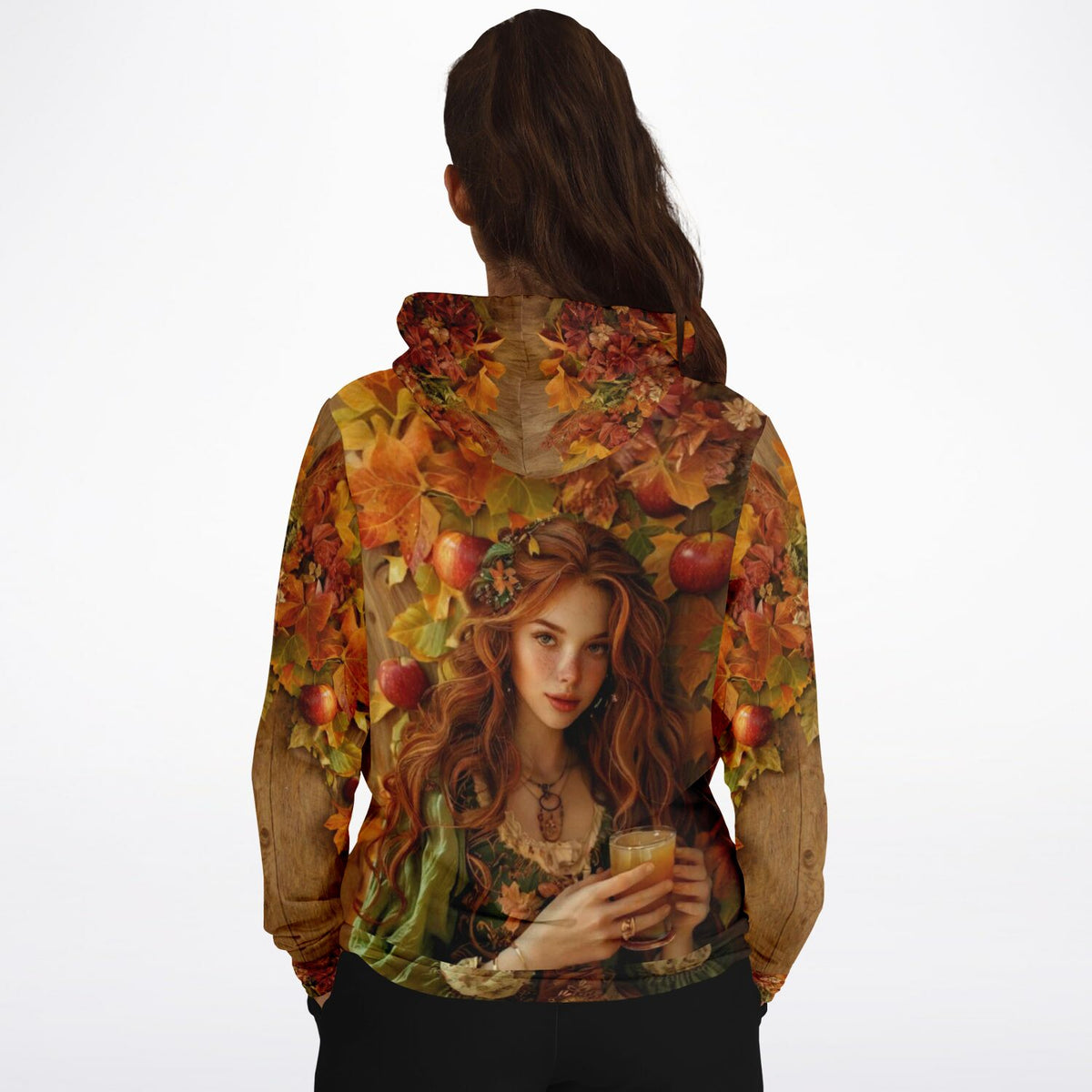 Dreamer Hoodie Apfelmädchen Ruby mit herbstlichem Motiv, passend im Stil zu Diamond Painting und Malen nach Zahlen Kunst