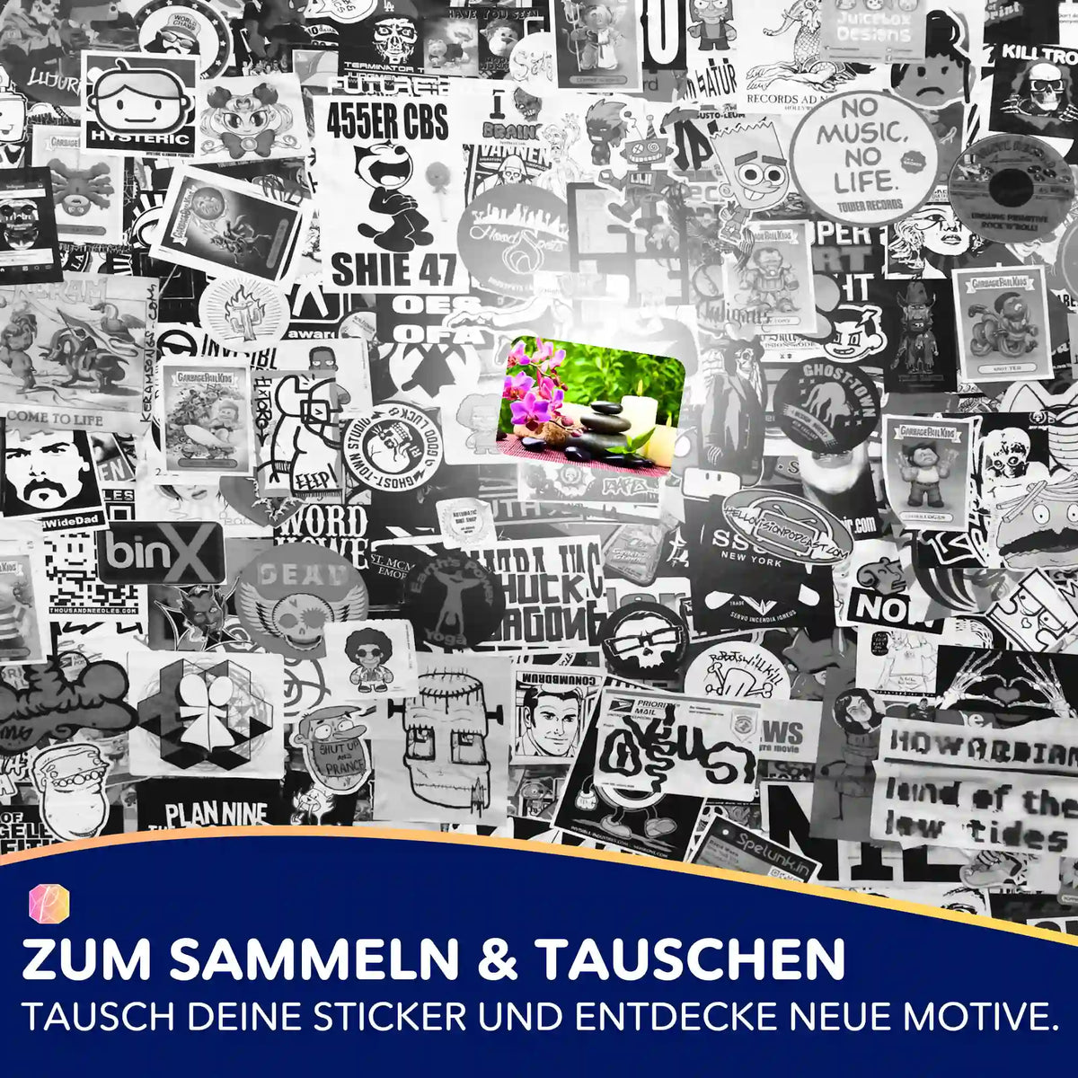 5er-Set Sticker Oase der Entspannung für Diamond Painting und Bastelsets zur Organisation deiner Motiv-Sammlung
