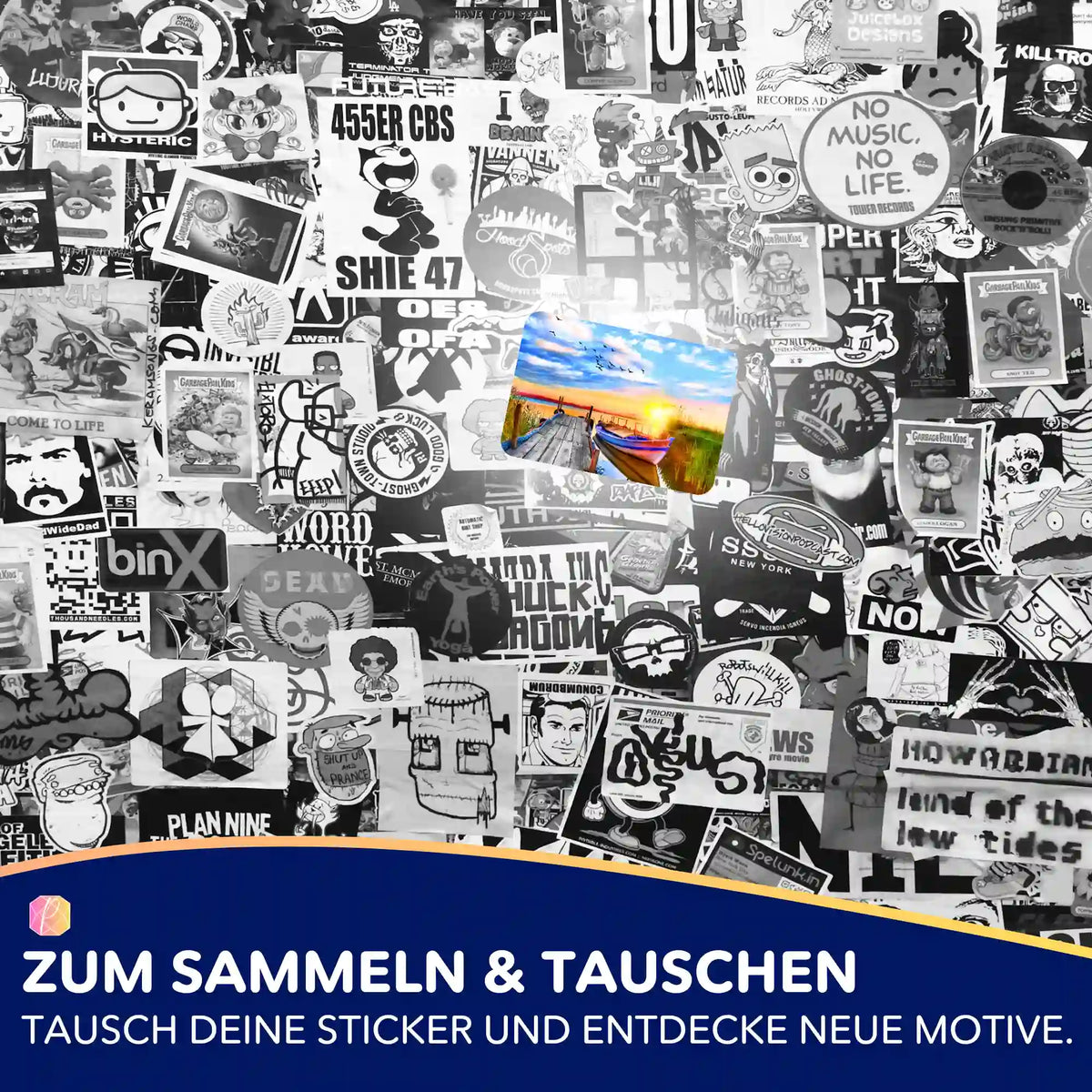 Farbenfroher Sticker Sonniger Abend am See für Diamond Painting Zubehör und Organisation von Malen nach Zahlen Sets