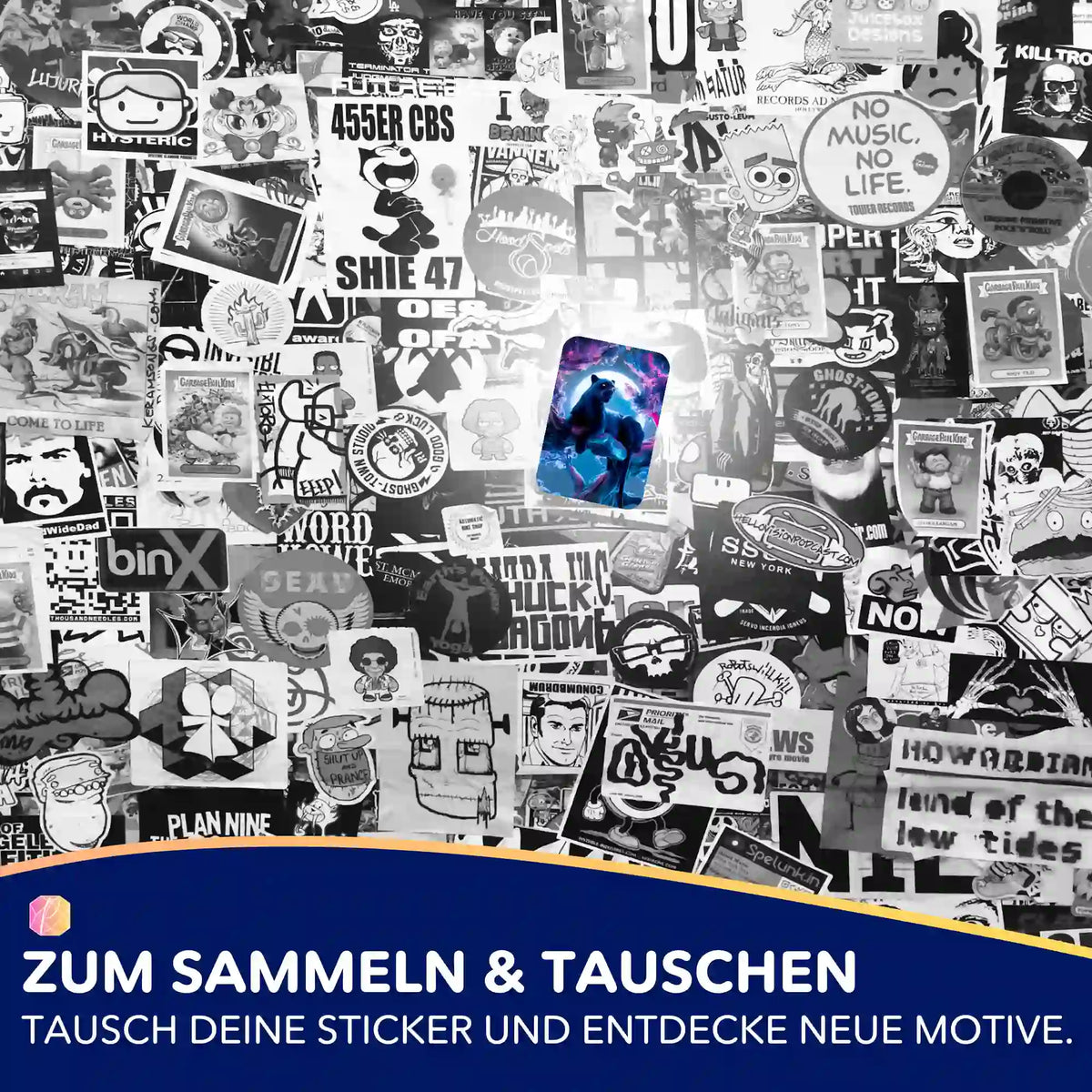 Black Panther Kirschblütentraum Aufkleber für Diamond Painting Fans als dekoratives Sticker-Set zur Hobby-Organisation