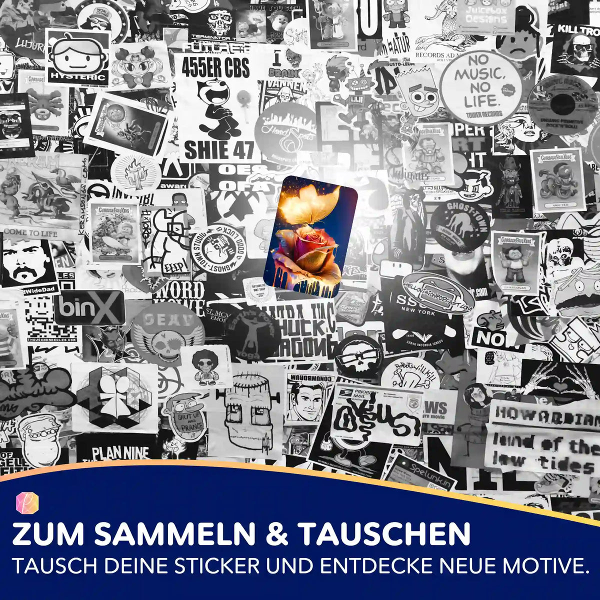 Picmondoo Sticker-Set mit goldenem Rosen-Motiv zur Organisation von Diamond Painting und DIY-Bastelsets