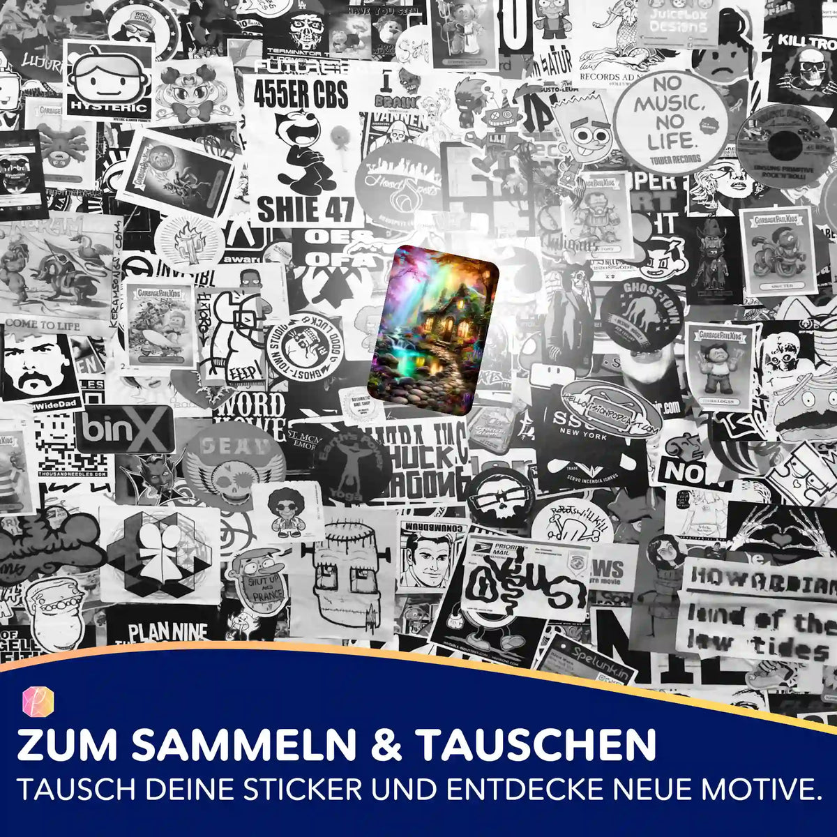 Picmondoo 5er-Set Aufkleber zur Organisation von Diamond Painting Zubehör mit farbenfrohem Heimkehr-Motiv-Sticker