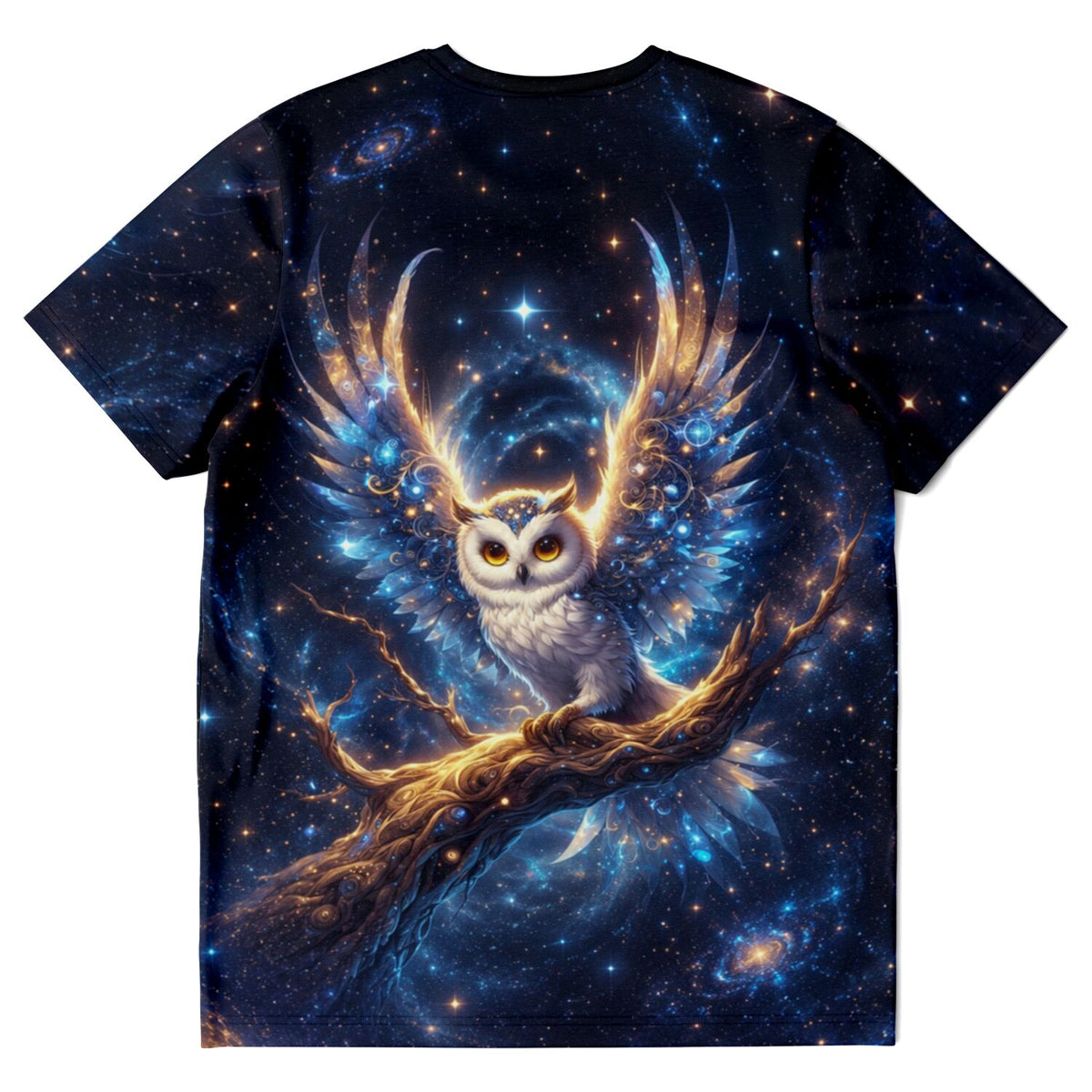 T-Shirt mit Eulen-Motiv im Galaxie-Design: Perfekt für Fans von Diamond Painting und Malen nach Zahlen