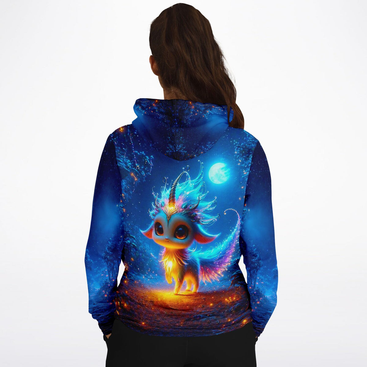 Dreamer Hoodie Mondscheintanz mit magischem Fabelwesen-Motiv, perfekt für Fans von Malen nach Zahlen und Diamond Painting