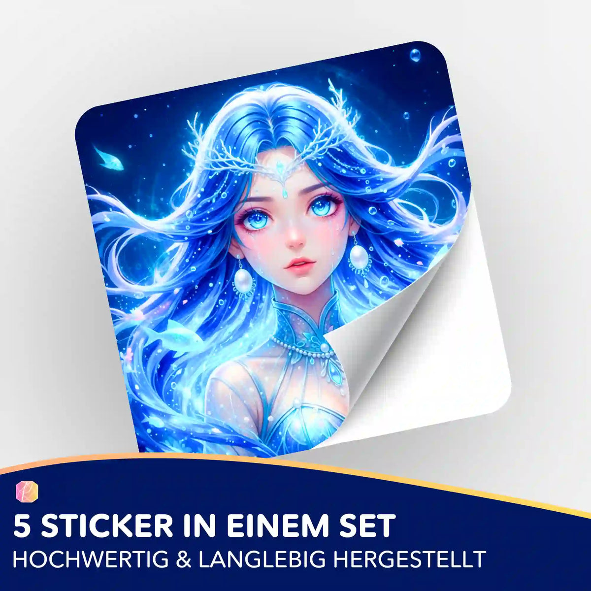 Nerelya Hüterin der Tiefe 5er-Aufkleber-Set für Diamond Painting Zubehör und Malen nach Zahlen Organisation