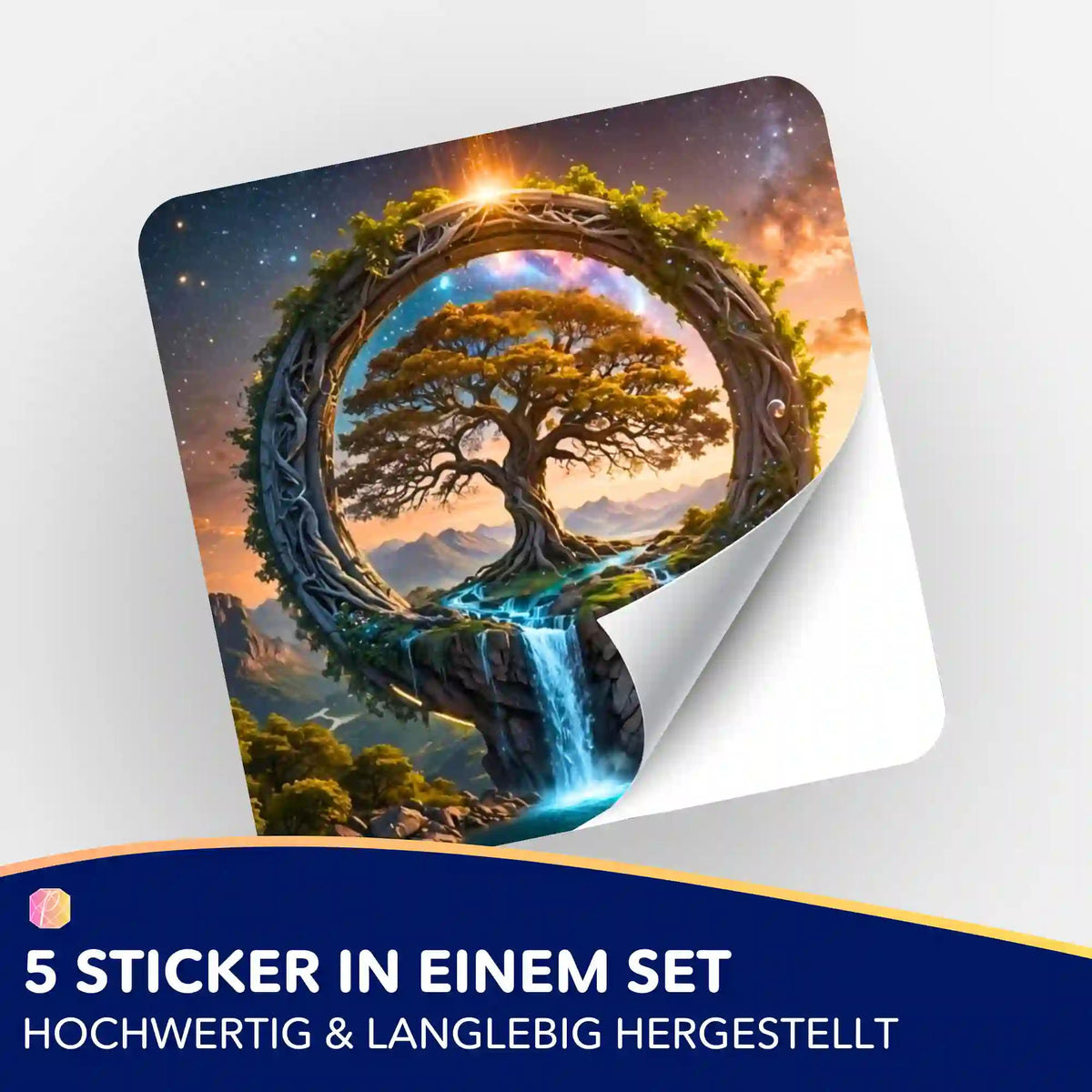 Picmondoo Sticker-Set mit Tor zur Anderswelt Motiv zur Organisation von Diamond Painting und Malen nach Zahlen Projekten.