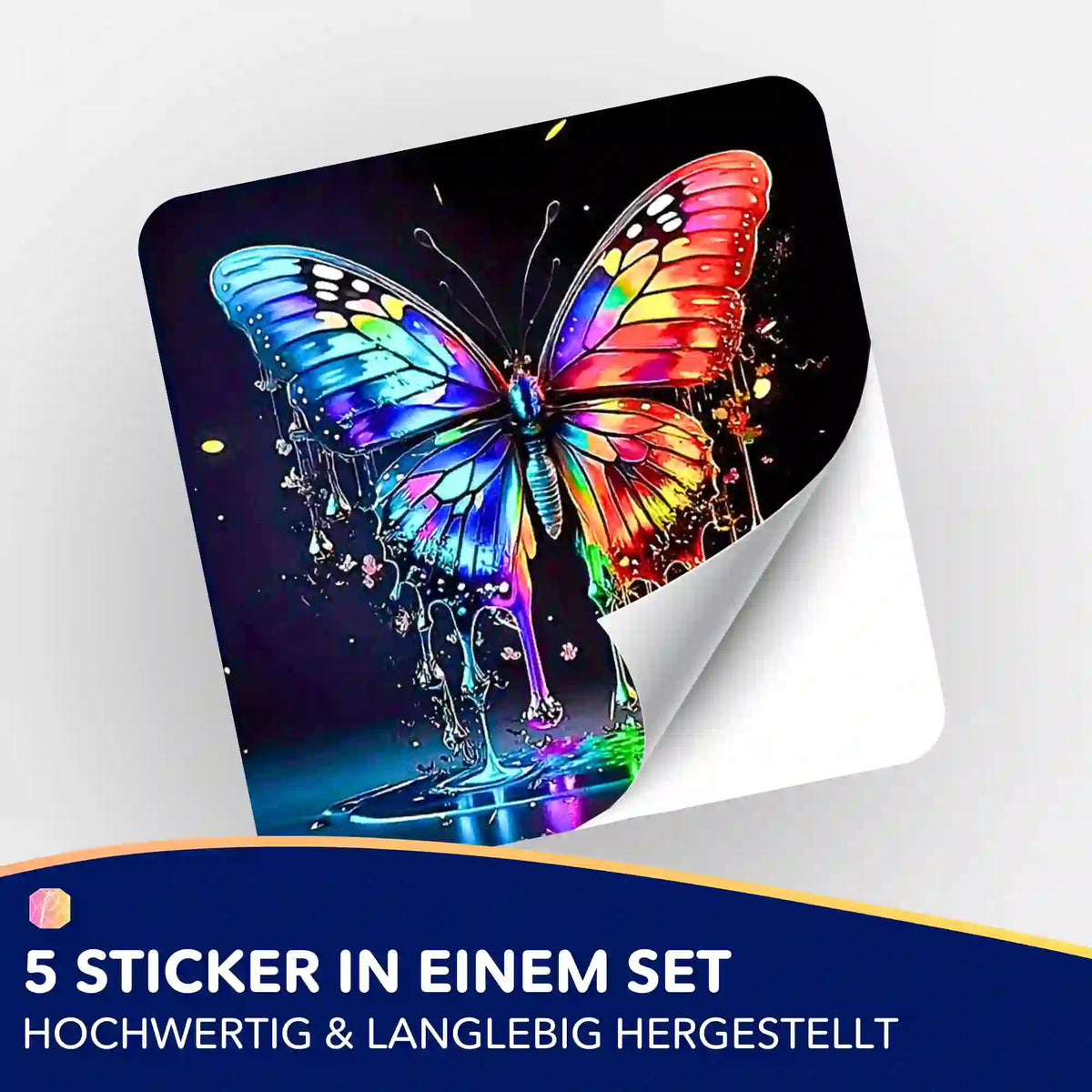 Buntes Waterdrop Butterfly Aufkleber-Set für Diamond Painting und Malen nach Zahlen Fans von Picmondoo
