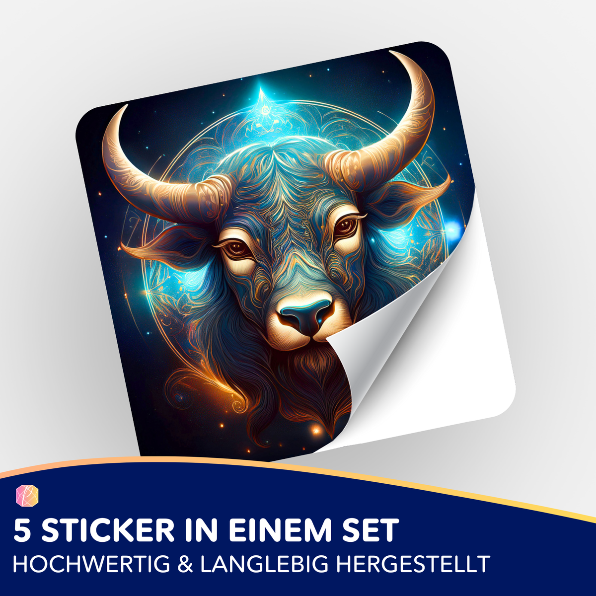 Picmondoo Sternzeichen Stier Aufkleber-Set für Diamond Painting und Malen nach Zahlen Zubehör