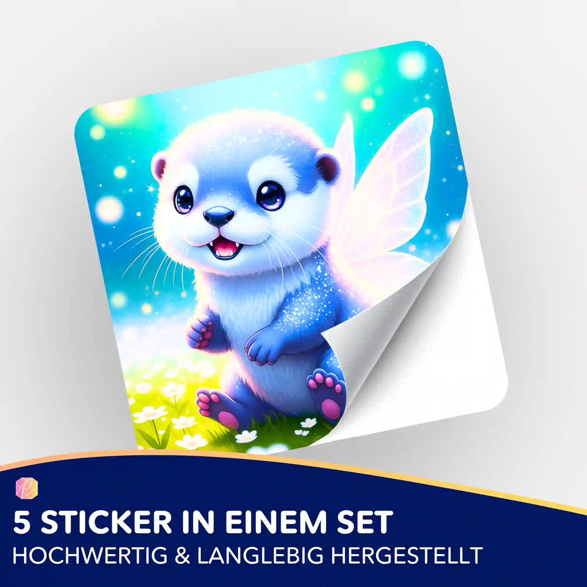 5er-Set Sticker Feenotter Mira für Diamond Painting und Bastelzubehör zur Organisation deiner Diamond Painting Steine