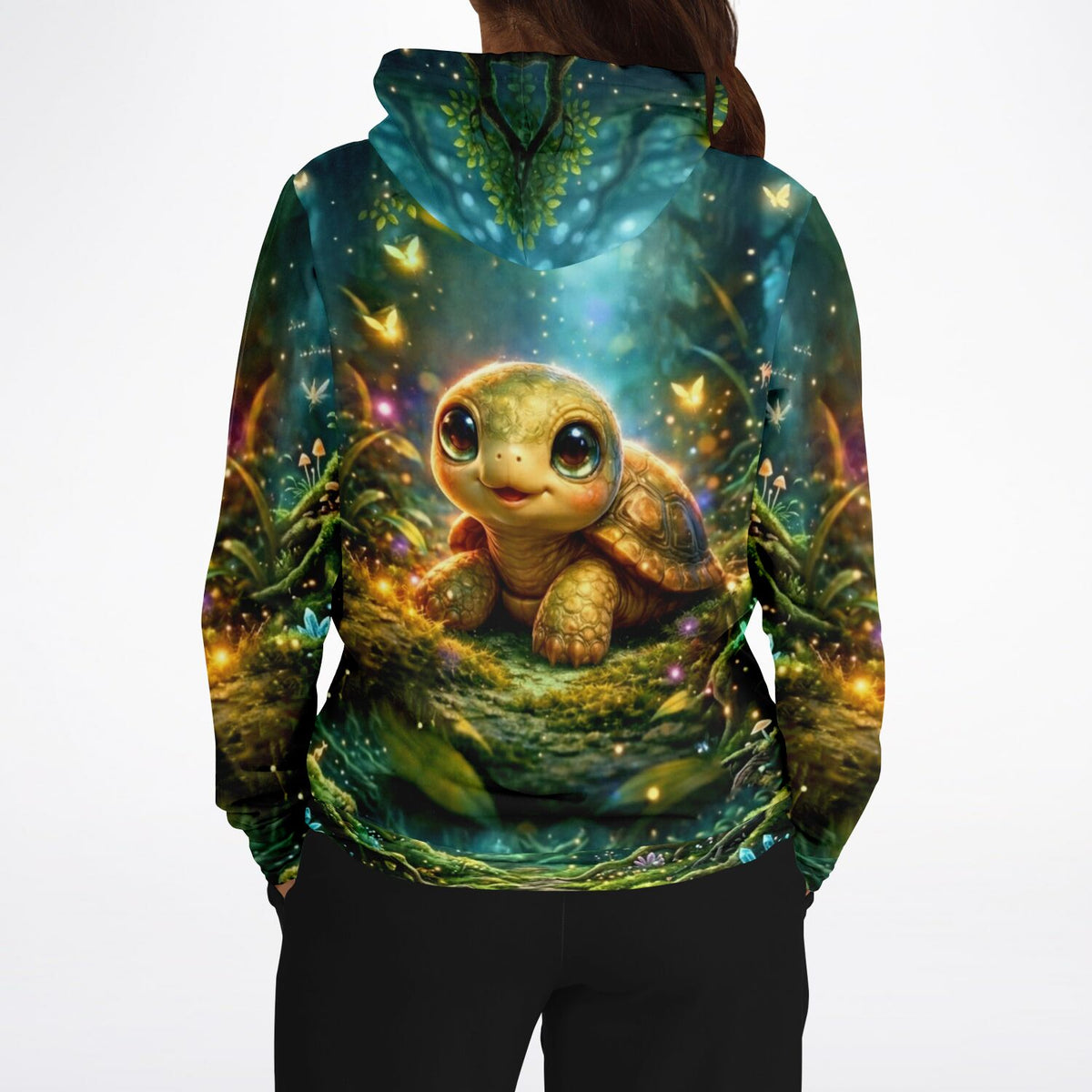 Hoodie mit magischem Schildkröten-Motiv, im Stil von Diamond Painting und Malen nach Zahlen für Erwachsene