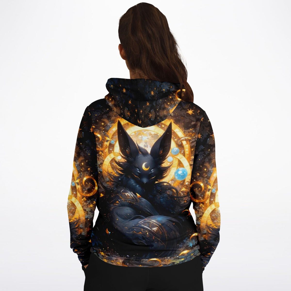 Dreamer Hoodie mit mystischem Nachtwesen-Motiv, perfekt für Fans von kreativen Designs wie Diamond Painting Fantasy.